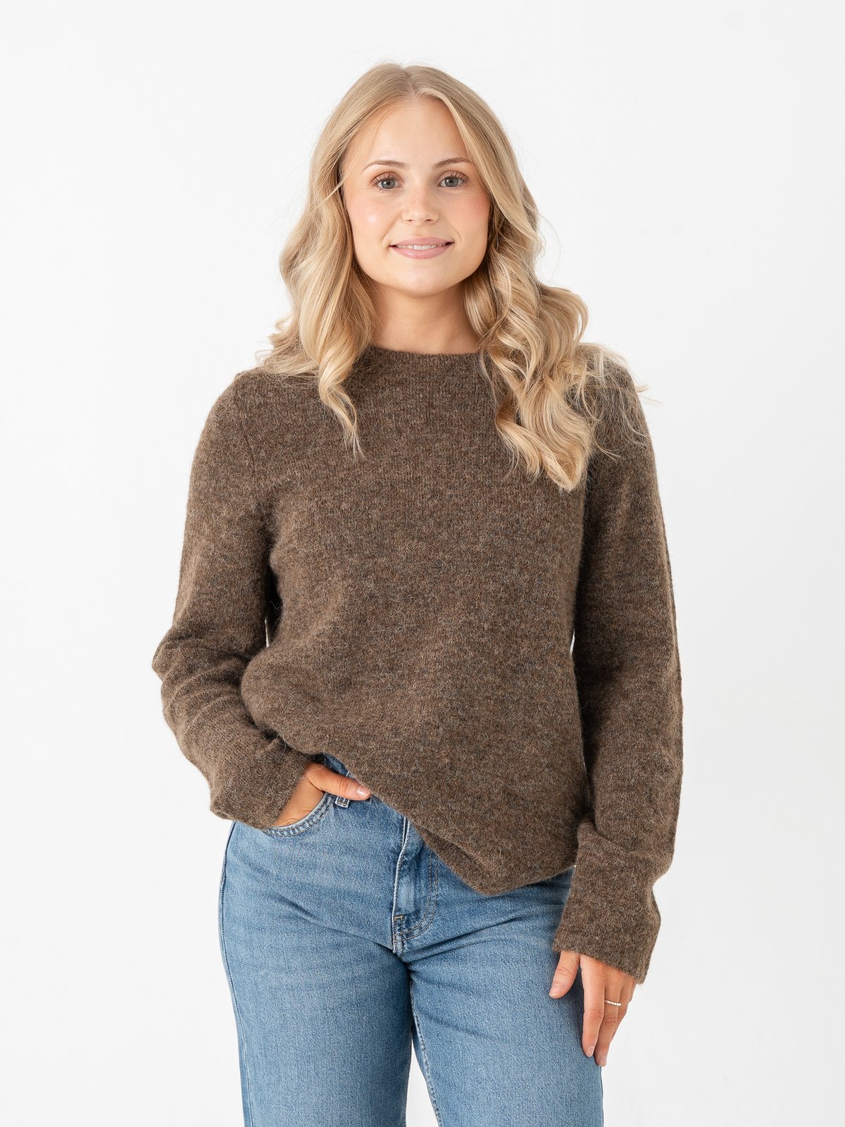 Selected Femme Lulu New Long Sleeve Knit O-Neck Dachshund