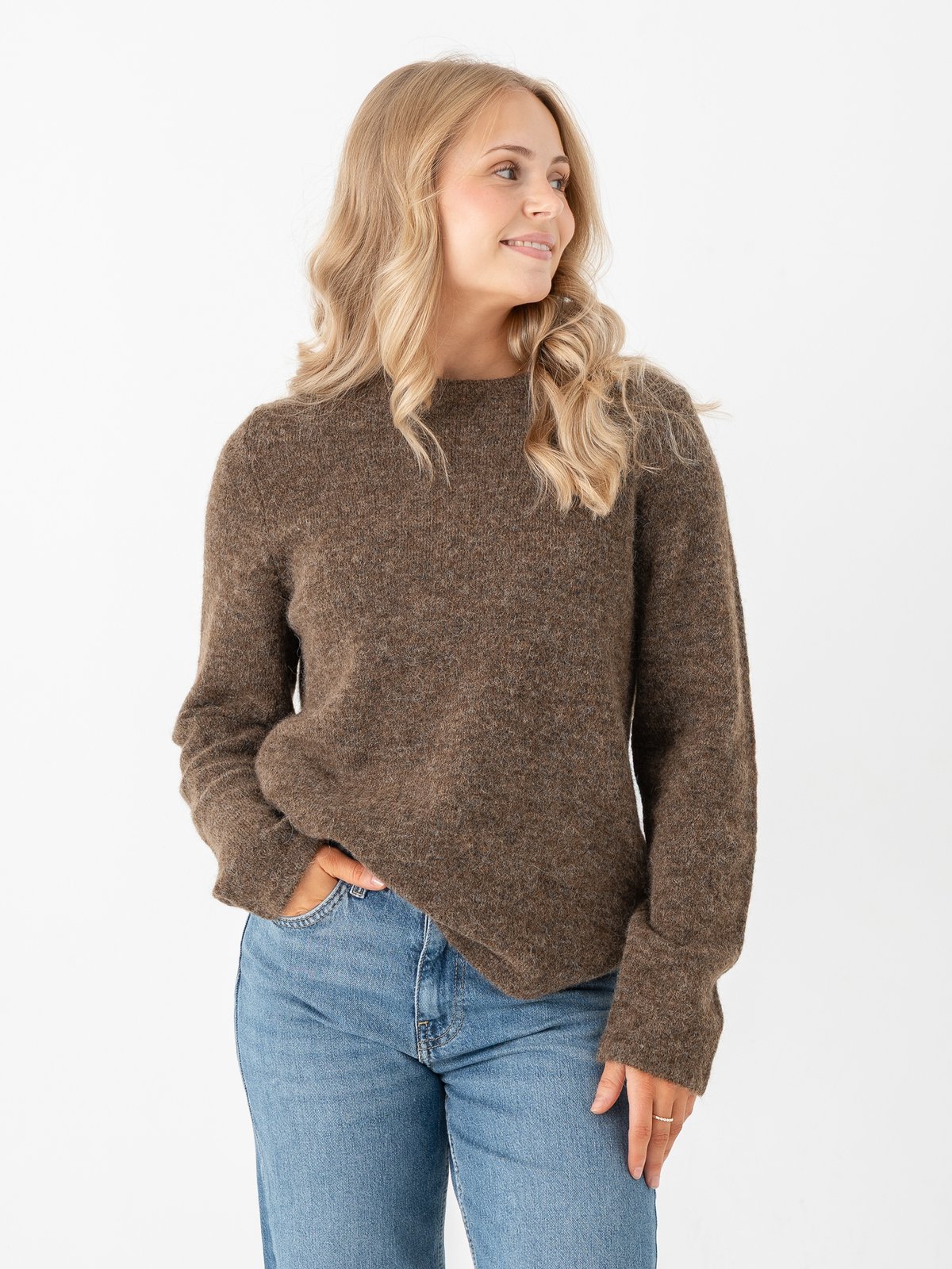 Selected Femme Lulu New Long Sleeve Knit O-Neck Dachshund