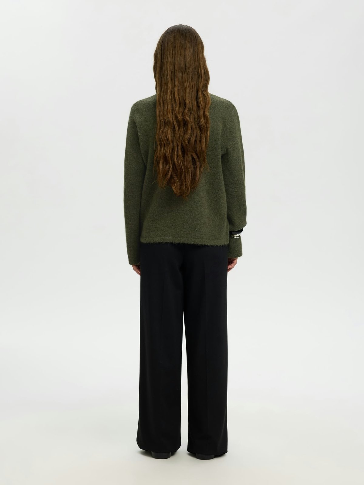 Selected Femme Lulu New Long Sleeve Knit O-Neck Kalamata
