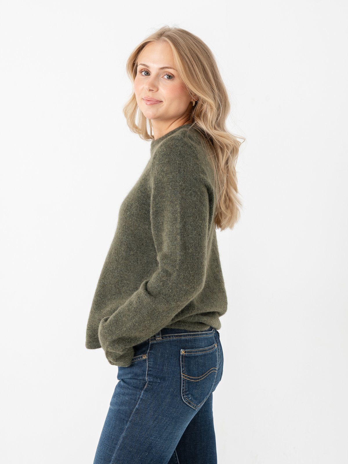 Selected Femme Lulu New Long Sleeve Knit O-Neck Kalamata