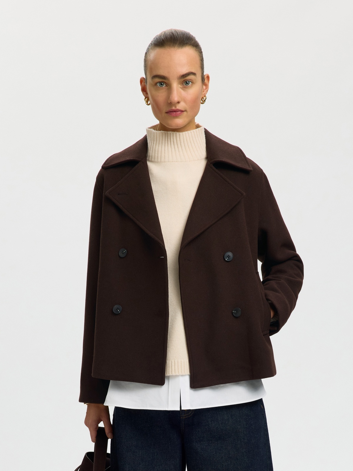 Selected Femme Zia-Alma Wool Blend Jacket Delicioso