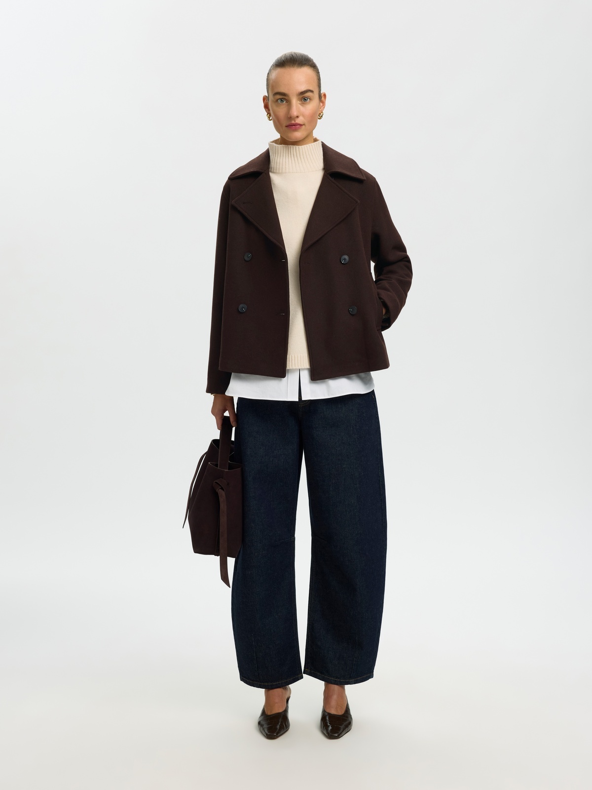 Selected Femme Zia-Alma Wool Blend Jacket Delicioso