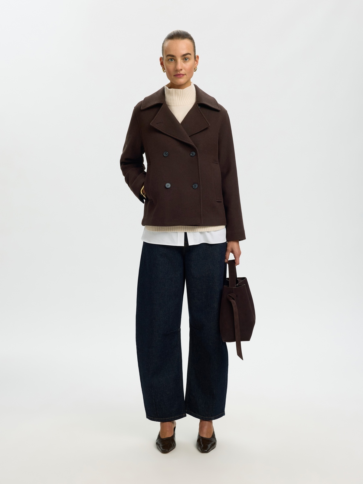 Selected Femme Zia-Alma Wool Blend Jacket Delicioso