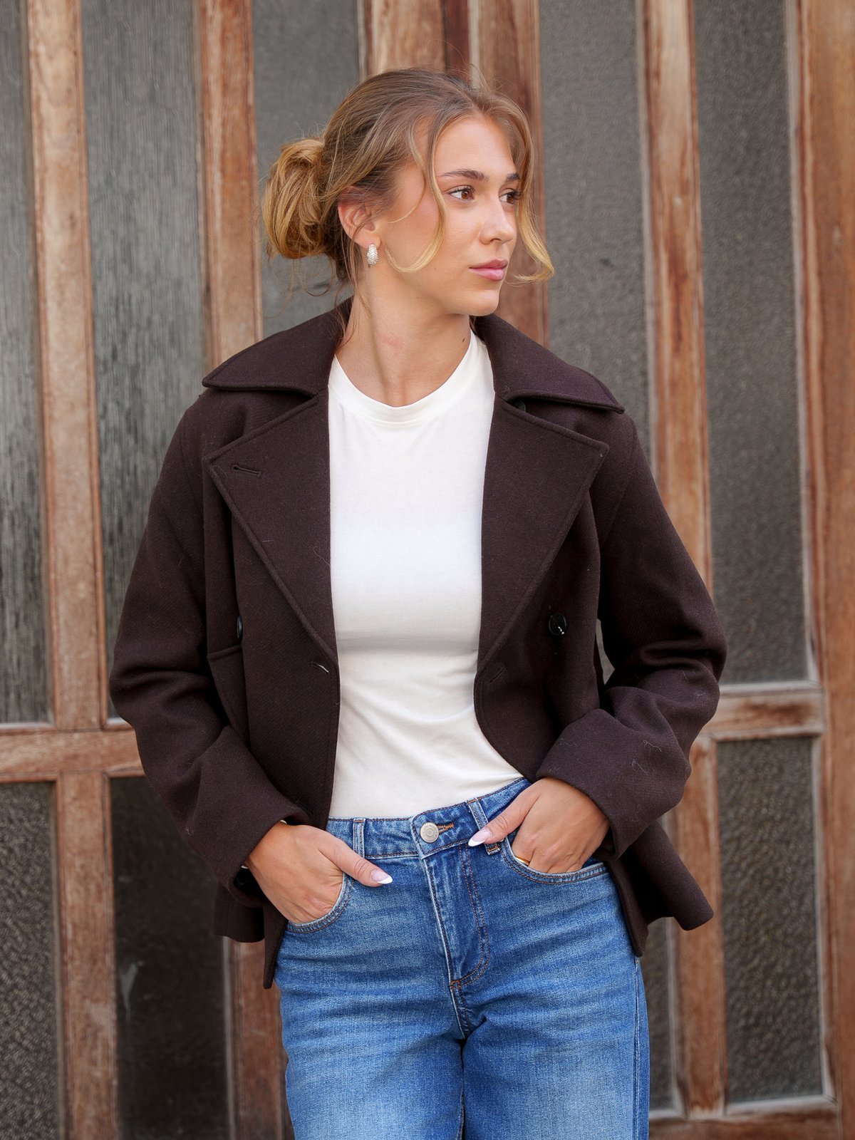 Selected Femme Zia-Alma Wool Blend Jacket Delicioso