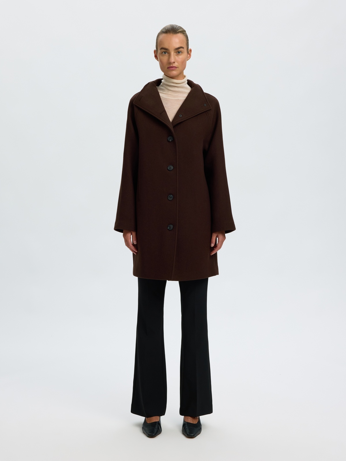 Selected Femme Zia-Vinni Wool Blend Coat Delicioso