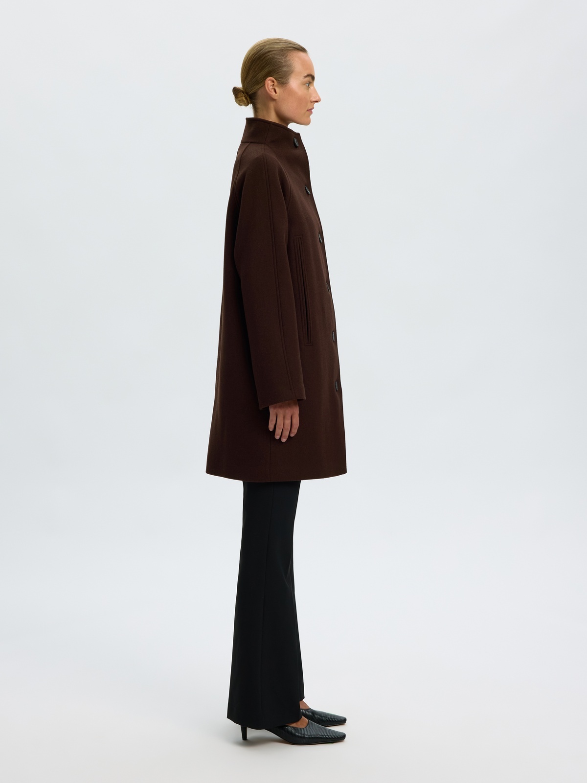 Selected Femme Zia-Vinni Wool Blend Coat Delicioso
