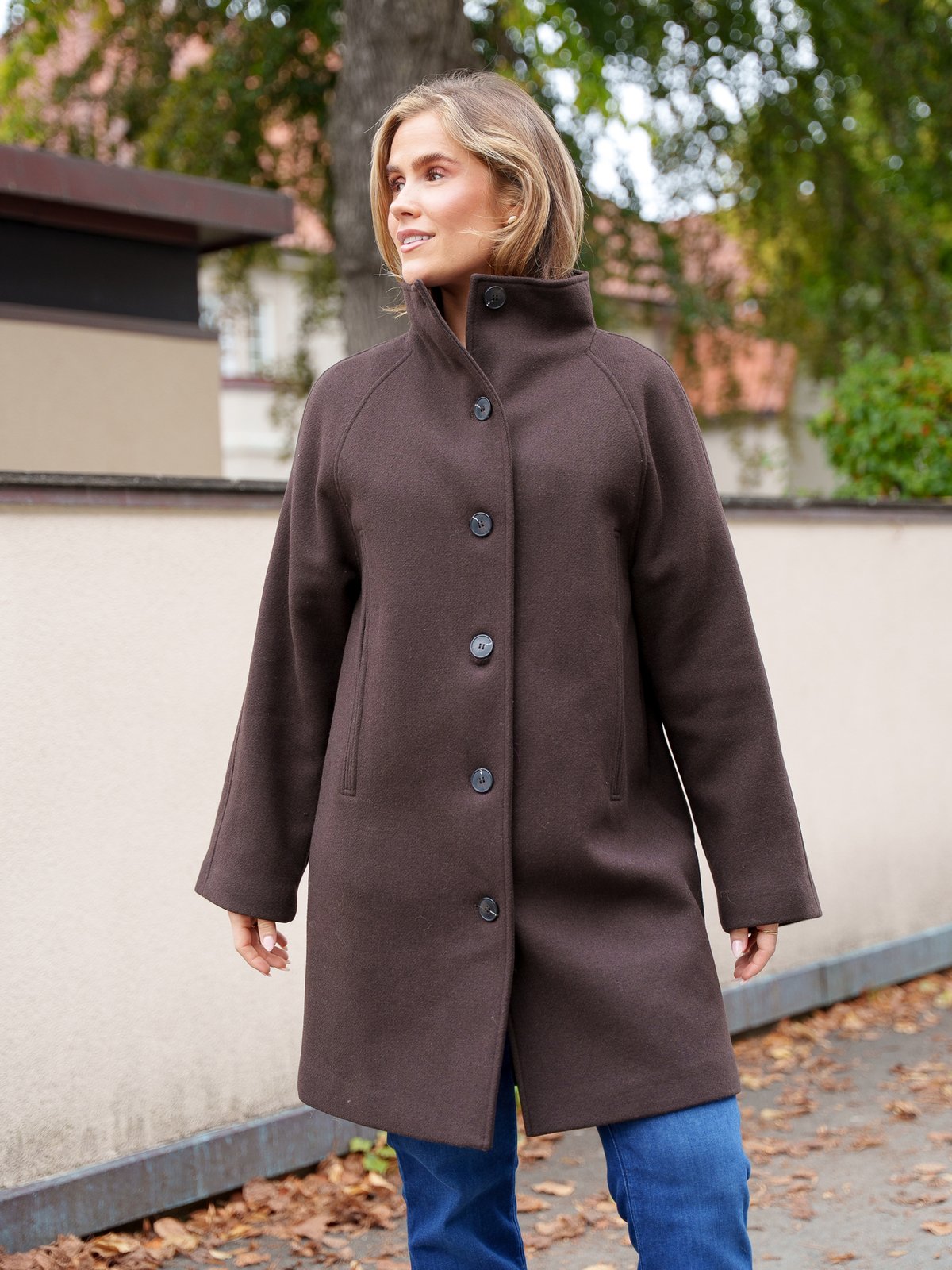Selected Femme Zia-Vinni Wool Blend Coat Delicioso