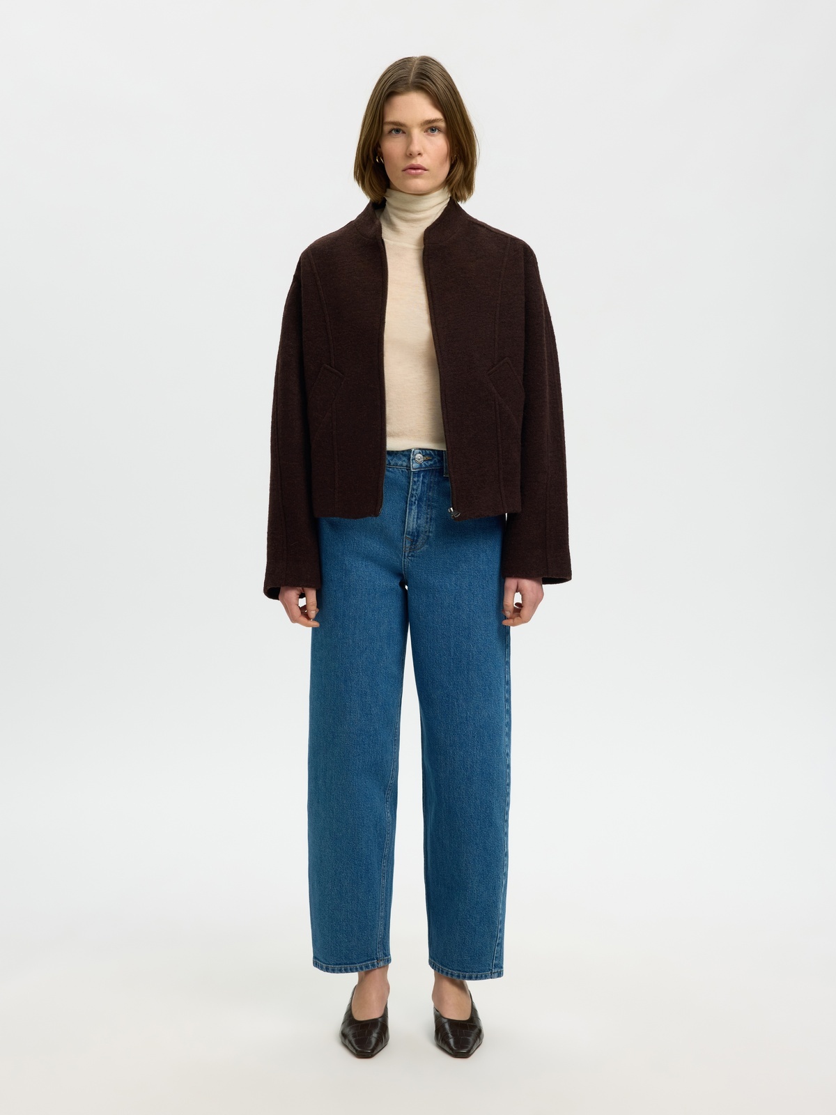 Selected Femme Jacqueline Wool Blend Jacket Delicioso MELANGE