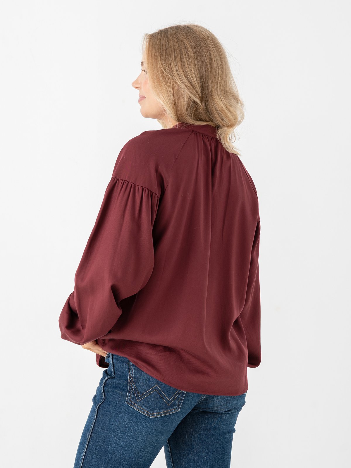 Selected Femme Donna Long Sleeve Shirt Tawny Port Melange