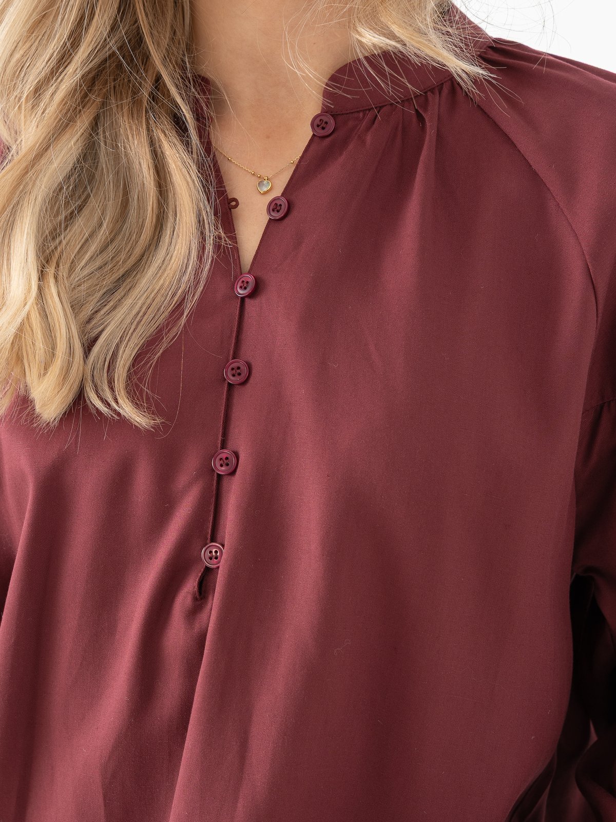 Selected Femme Donna Long Sleeve Shirt Tawny Port Melange