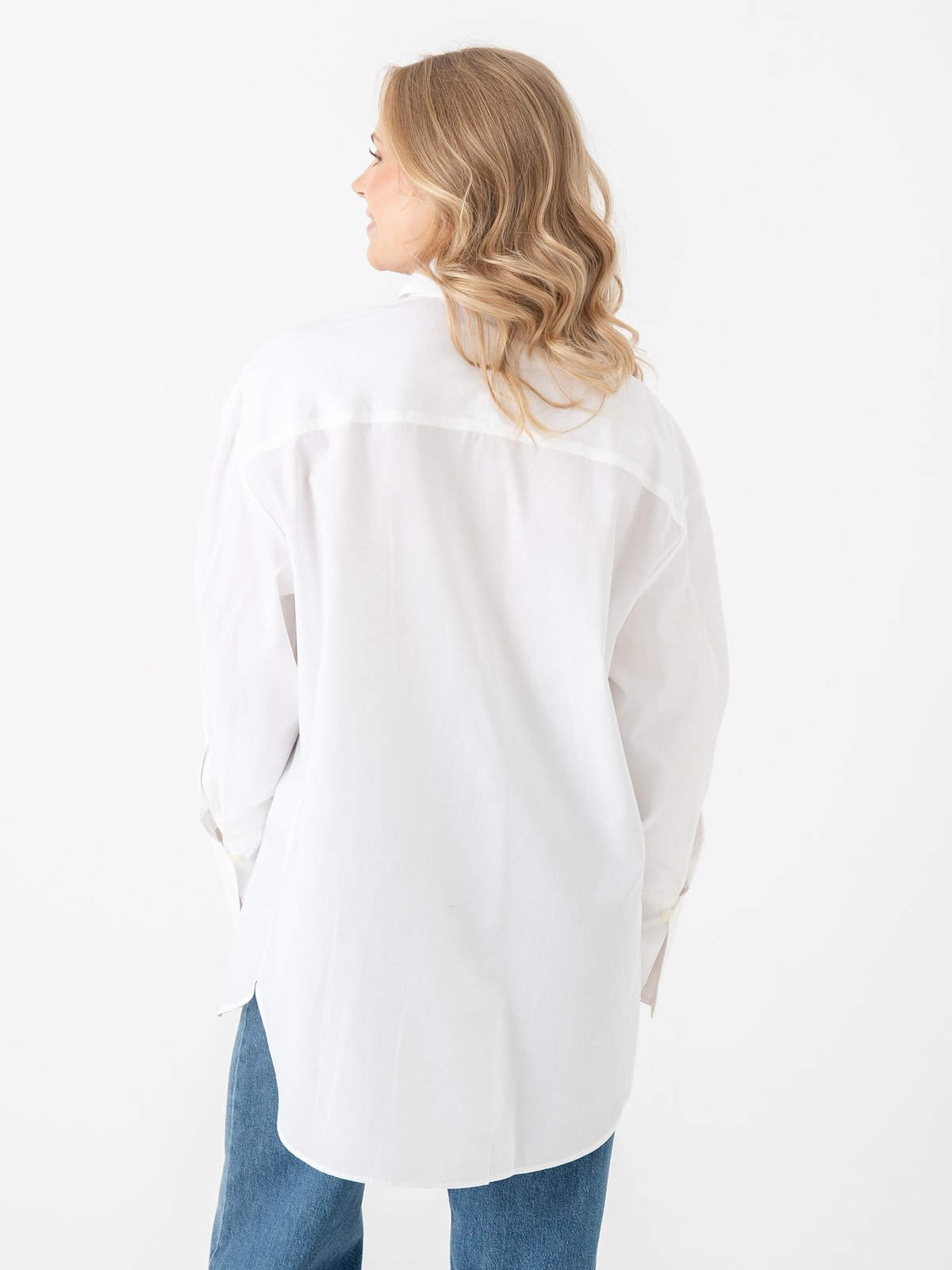 Selected Femme Dannie Long Sleeve Oversized Shirt Bright White
