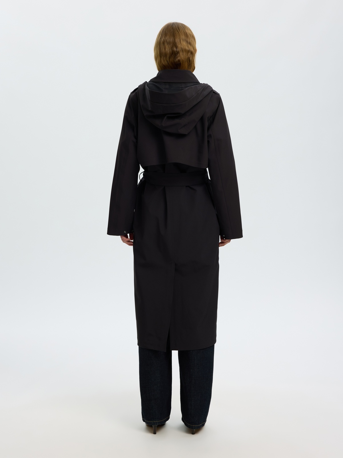Selected Femme New Aline Tech Trenchcoat Black