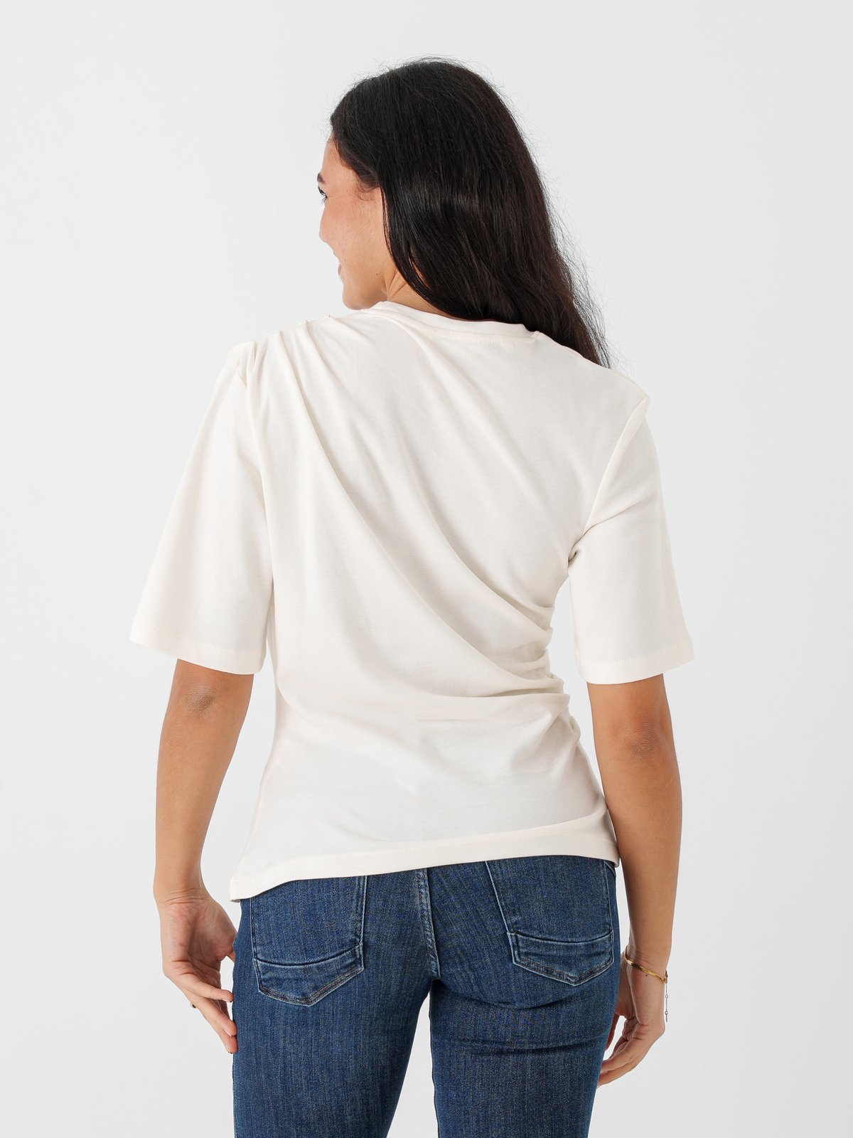 Selected Femme Oline Light Twist Tee Egret