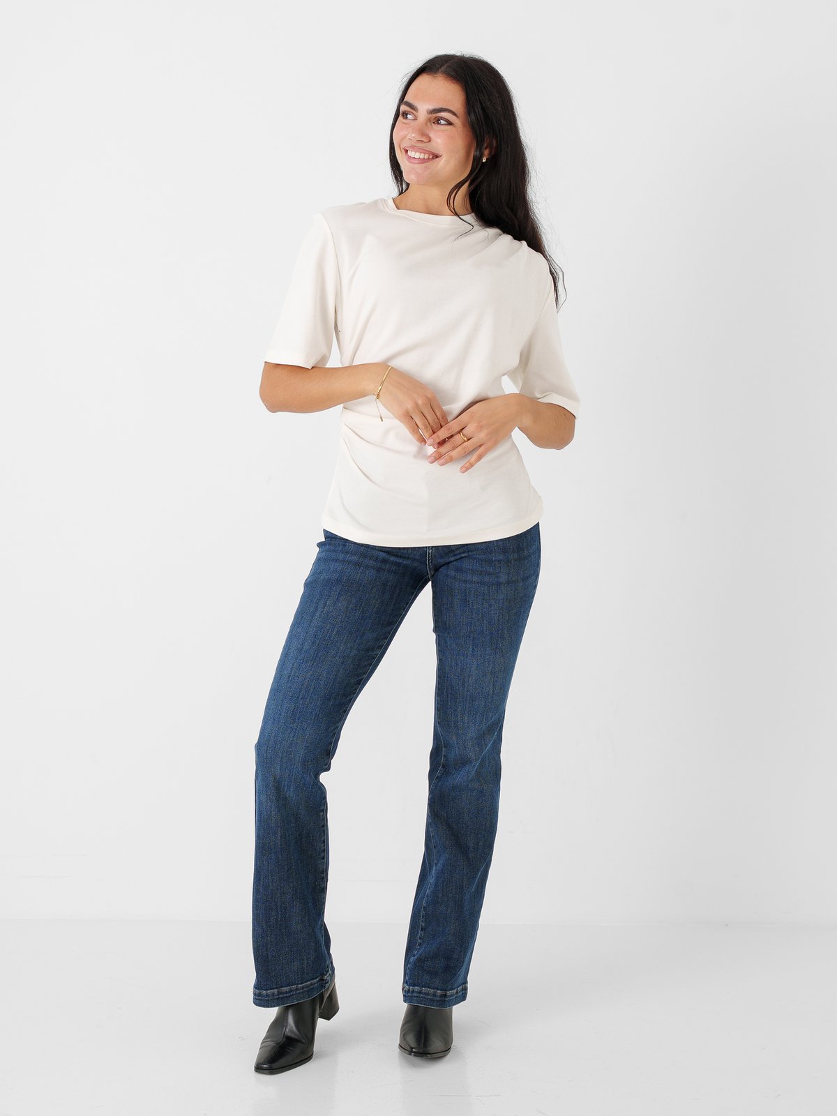 Selected Femme Oline Light Twist Tee Egret
