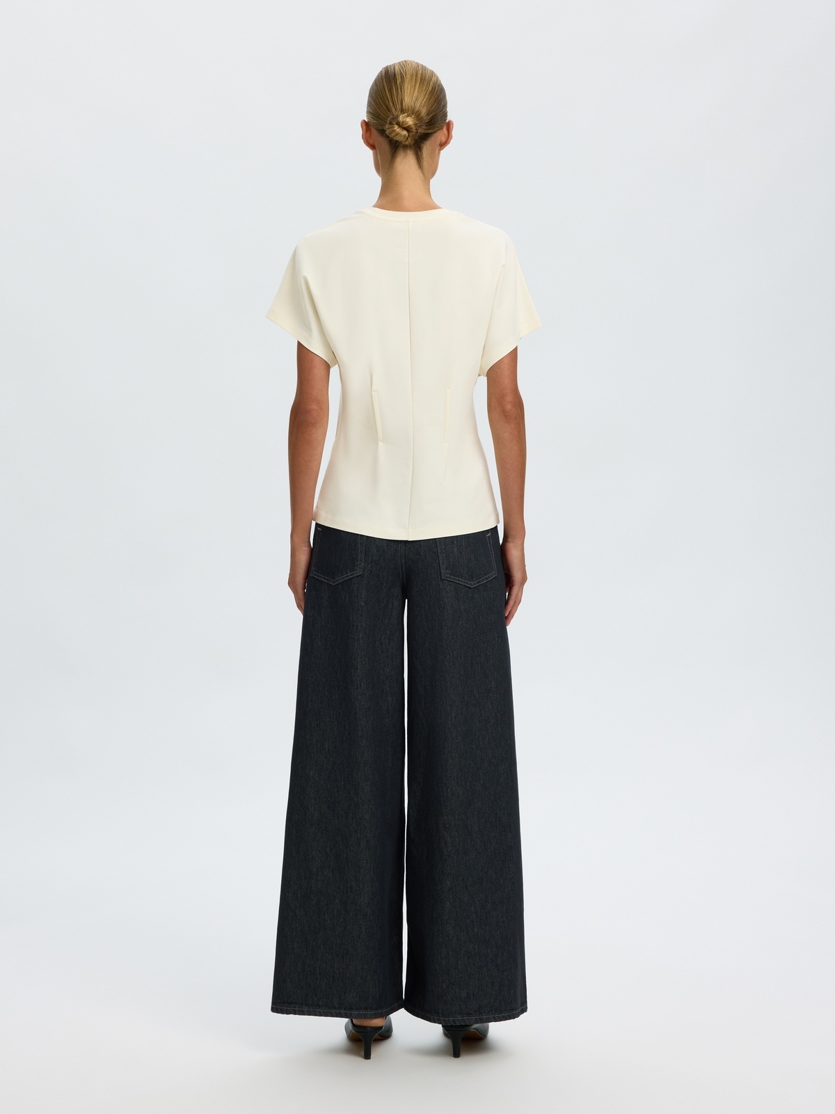 Selected Femme Era Short Sleeve Top Egret