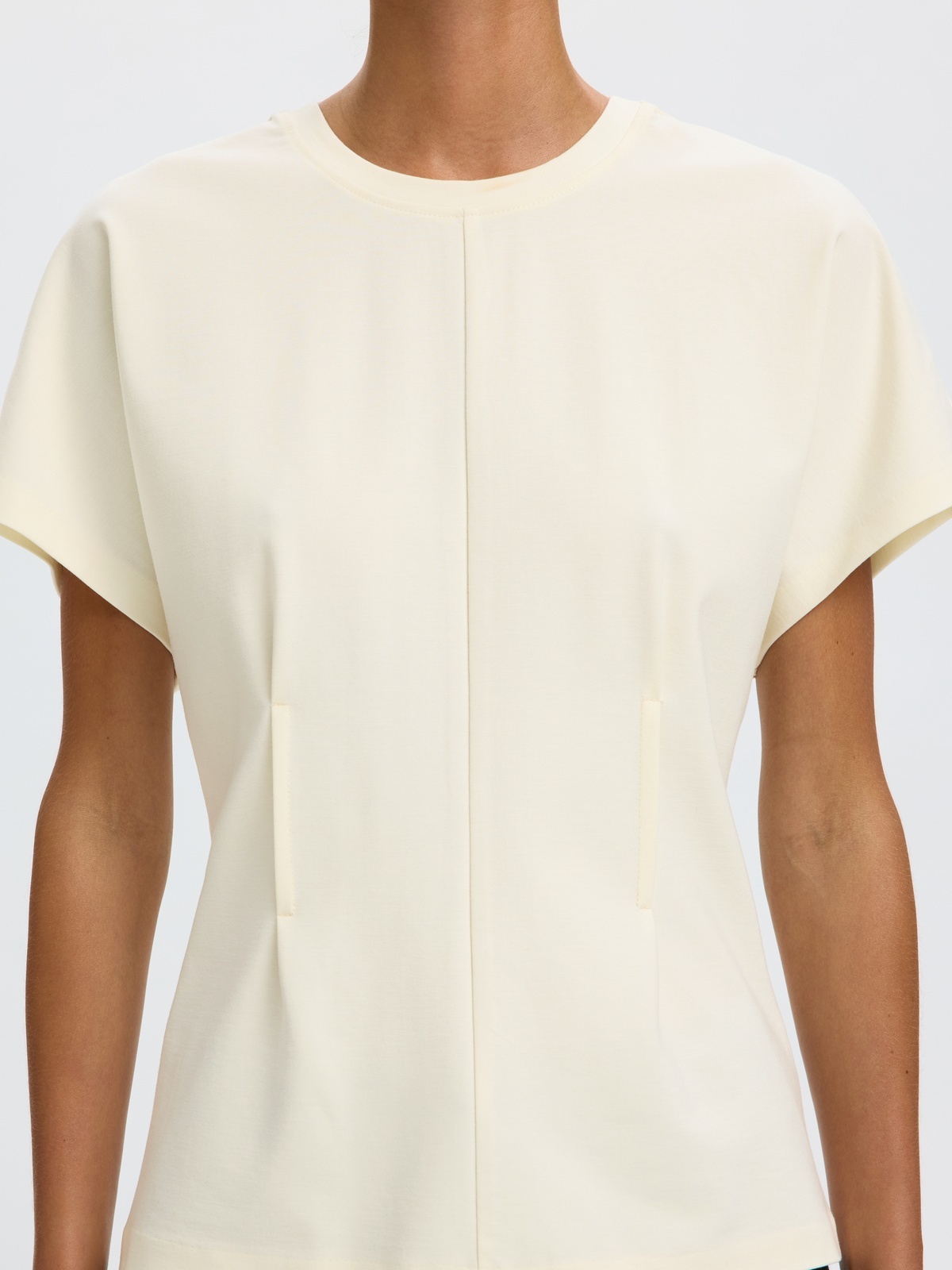 Selected Femme Era Short Sleeve Top Egret