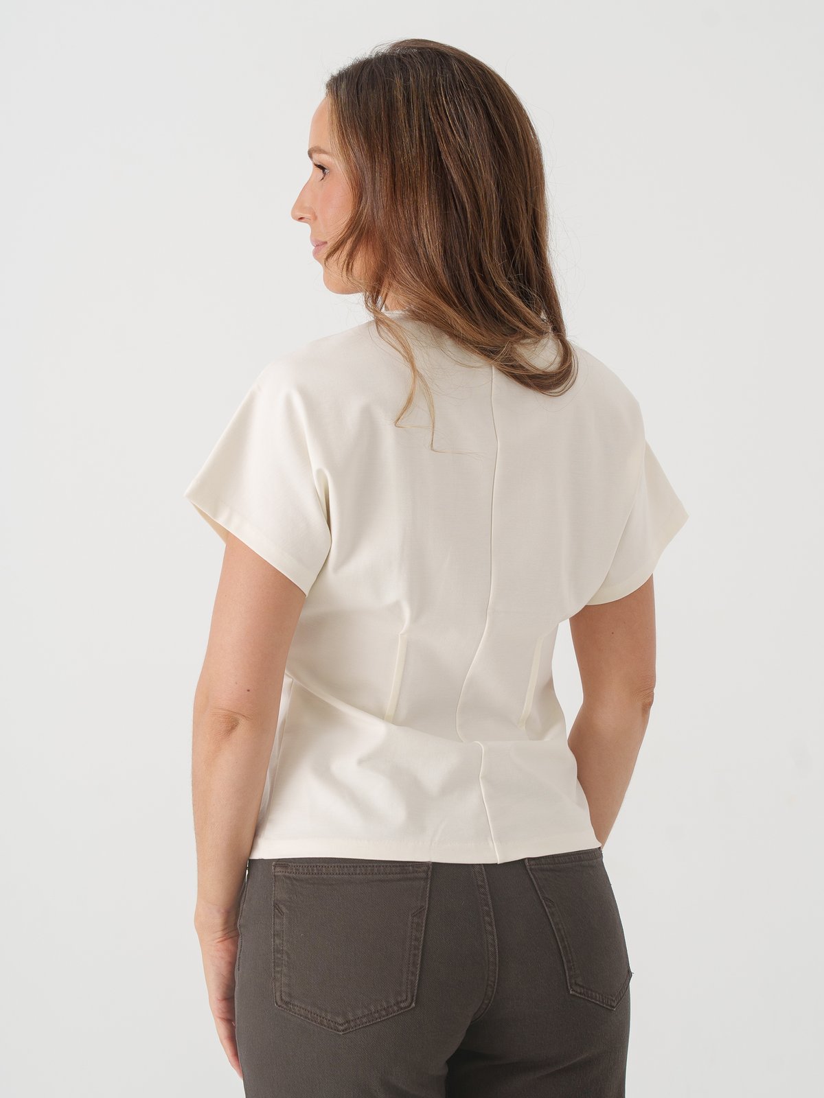 Selected Femme Era Short Sleeve Top Egret