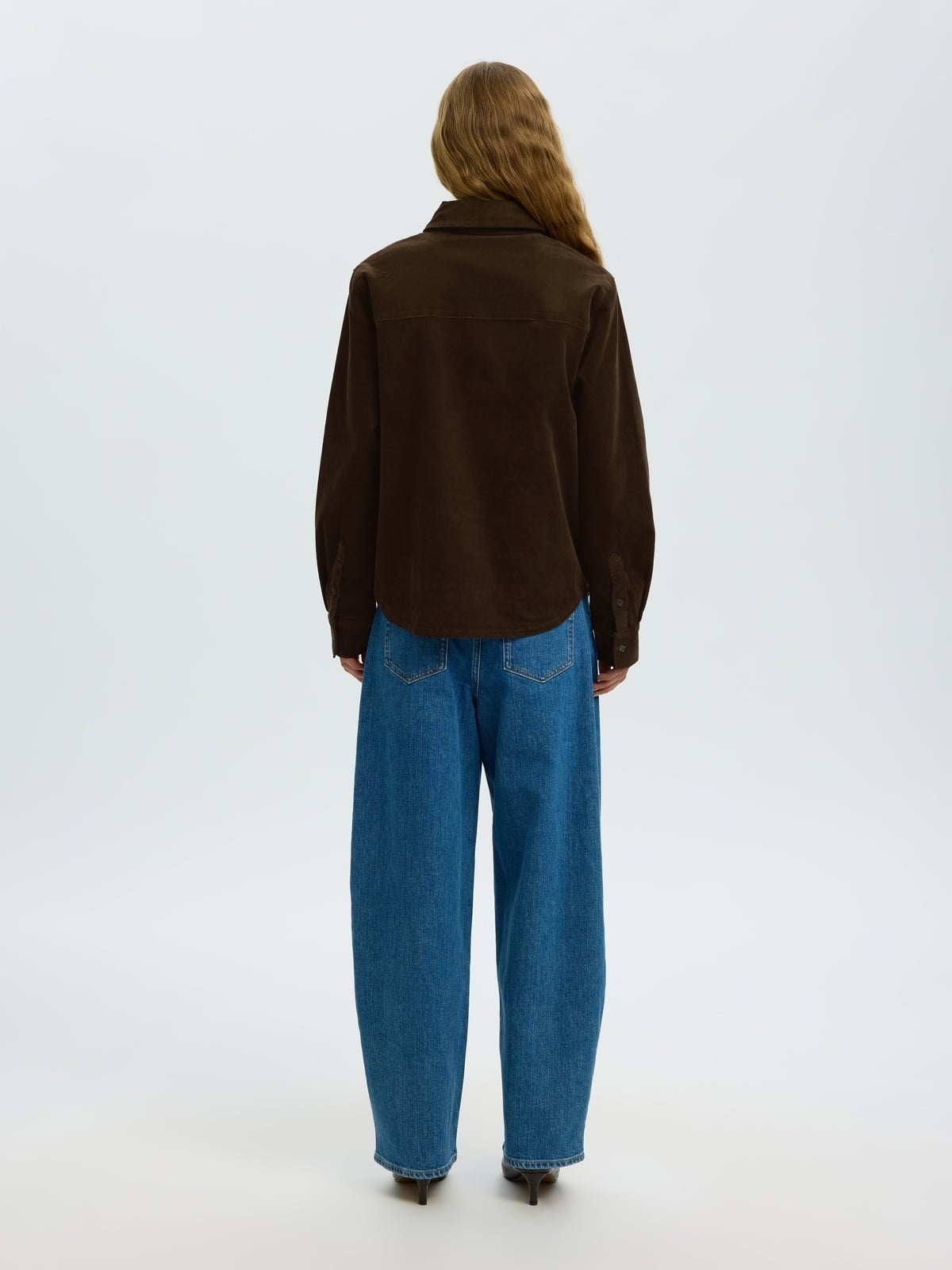 Selected Femme Runa Long Sleeve Regular Cord Shirt Delicioso