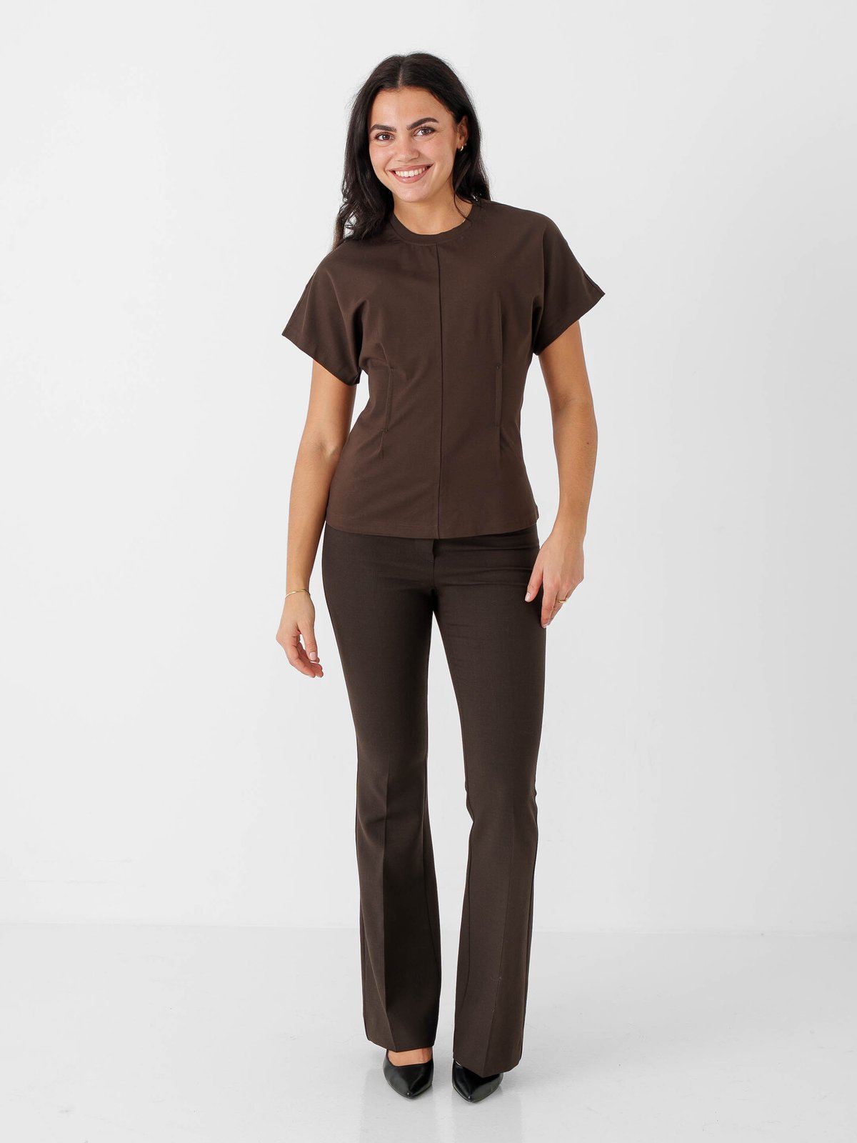 Selected Femme Rita Midwaist Slim Flared Pant Delicioso
