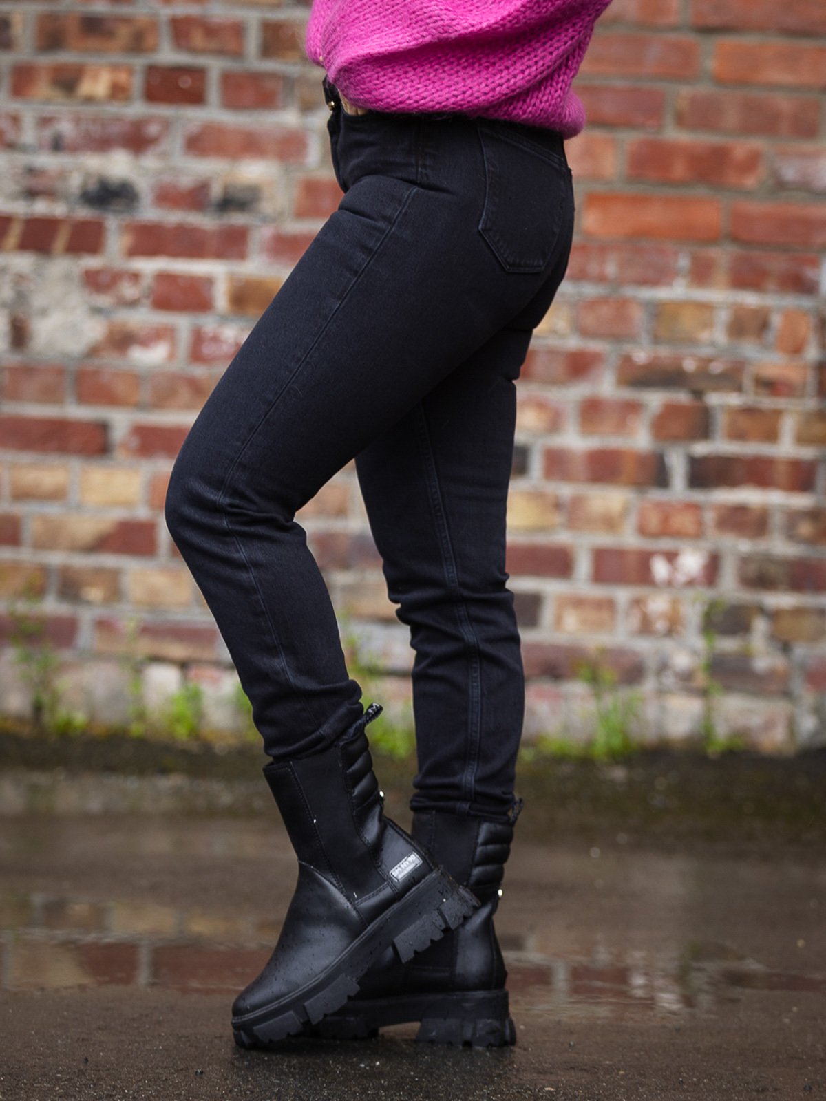 Selected Femme Amy High Waist Slim Black