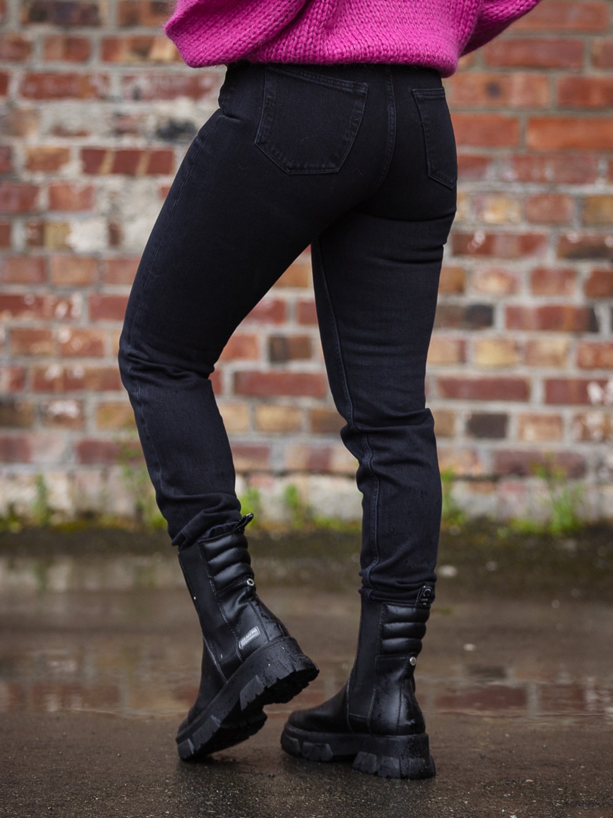 Selected Femme Amy High Waist Slim Black