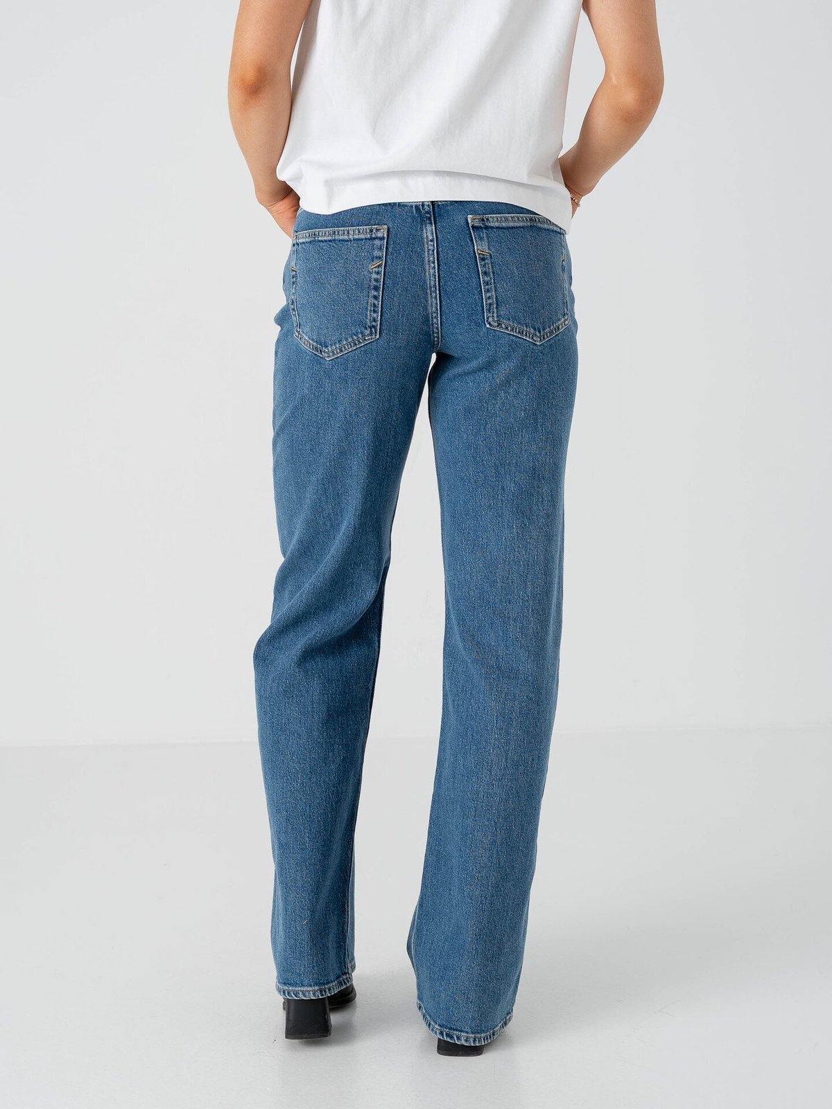 Selected Femme Wide Bea Kori High Waist Jeans Medium blue denim