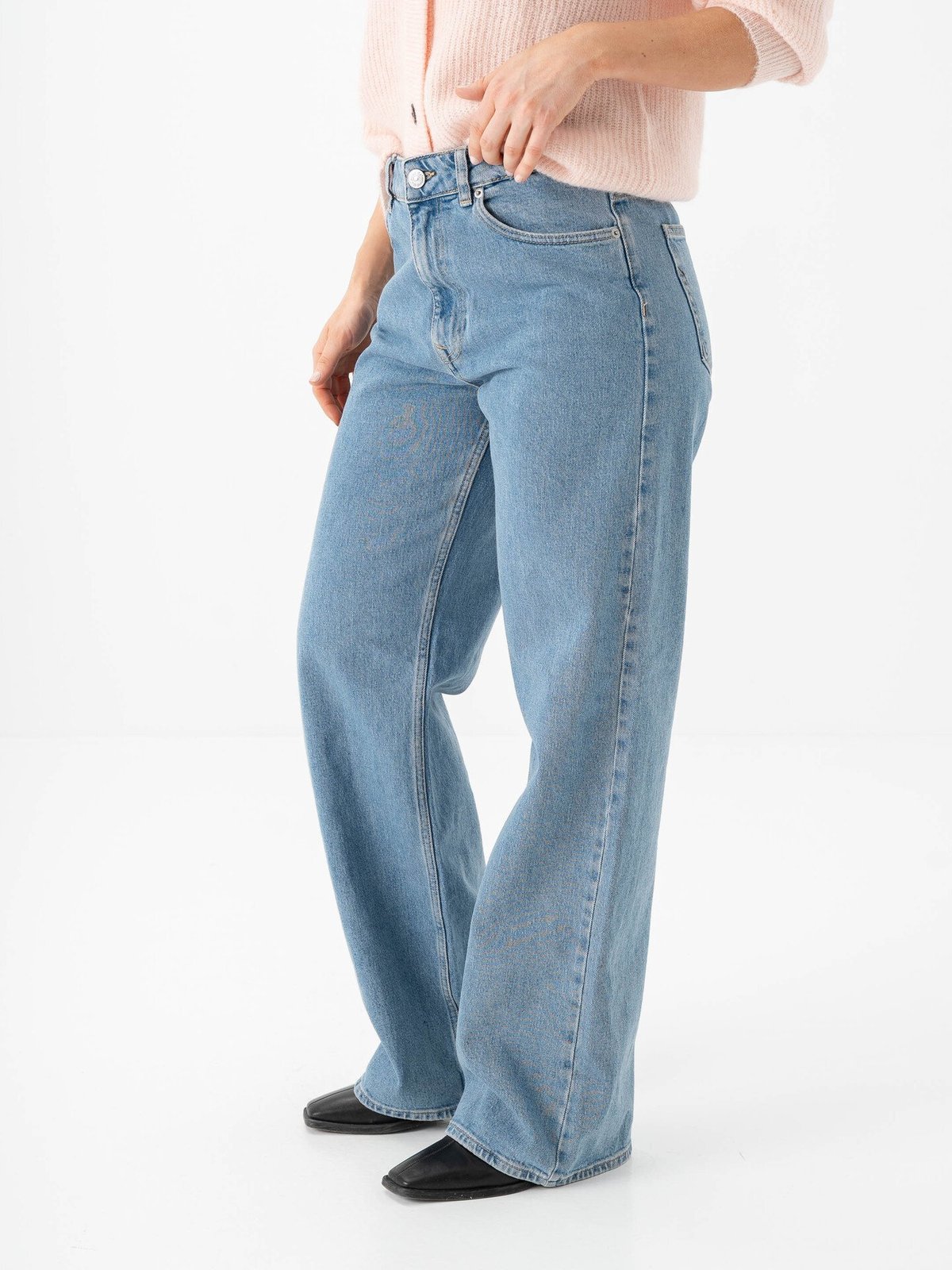 Selected Femme Wide Bea Kori High Waist Jeans Light Blue Denim