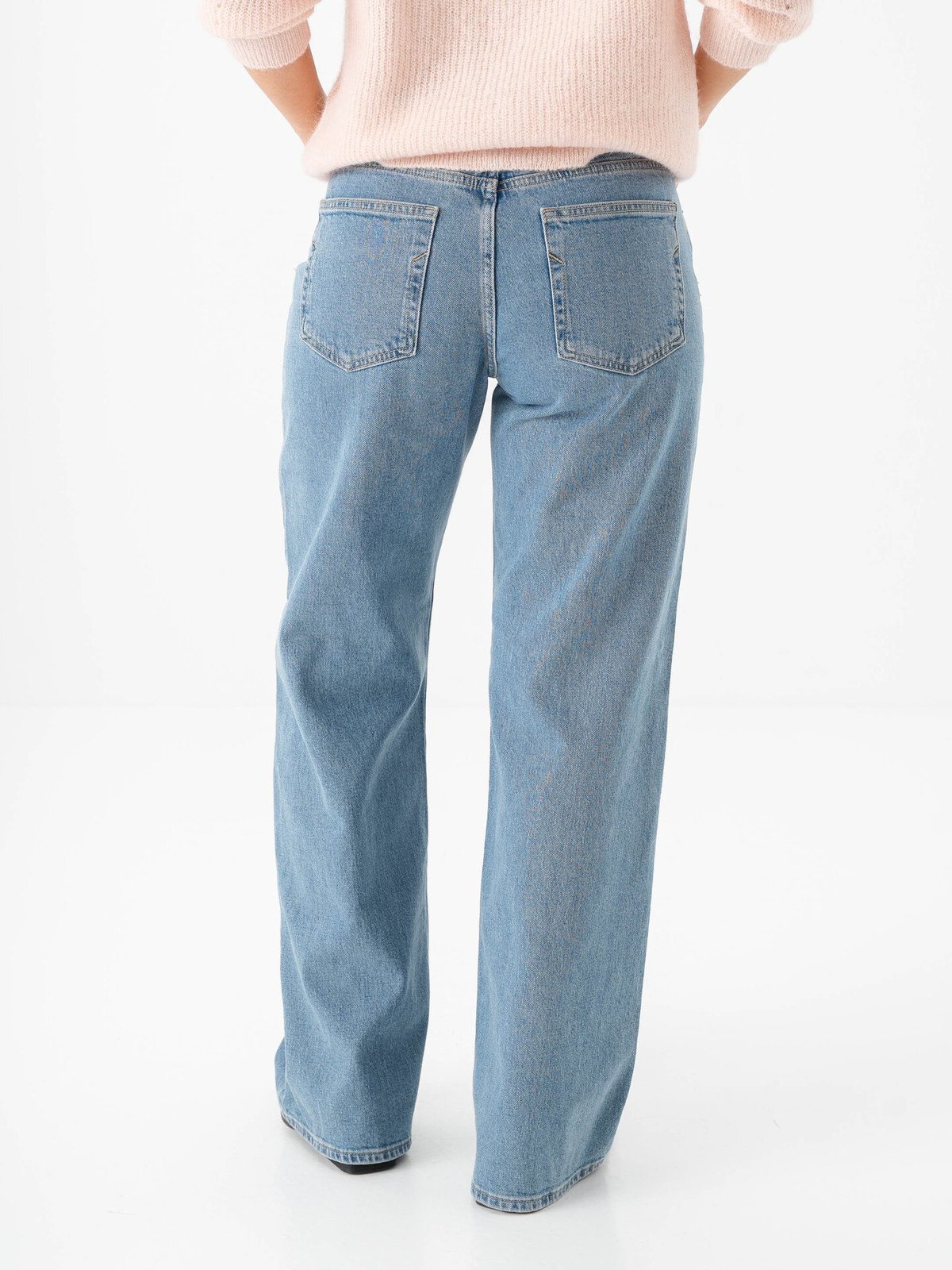 Selected Femme Wide Bea Kori High Waist Jeans Light Blue Denim