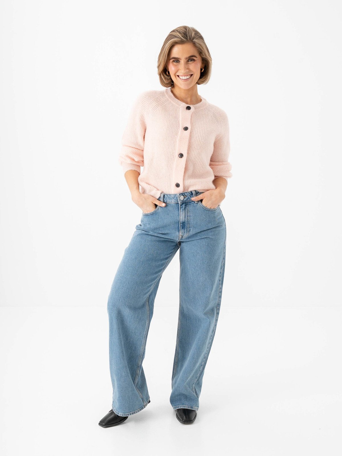 Selected Femme Wide Bea Kori High Waist Jeans Light Blue Denim