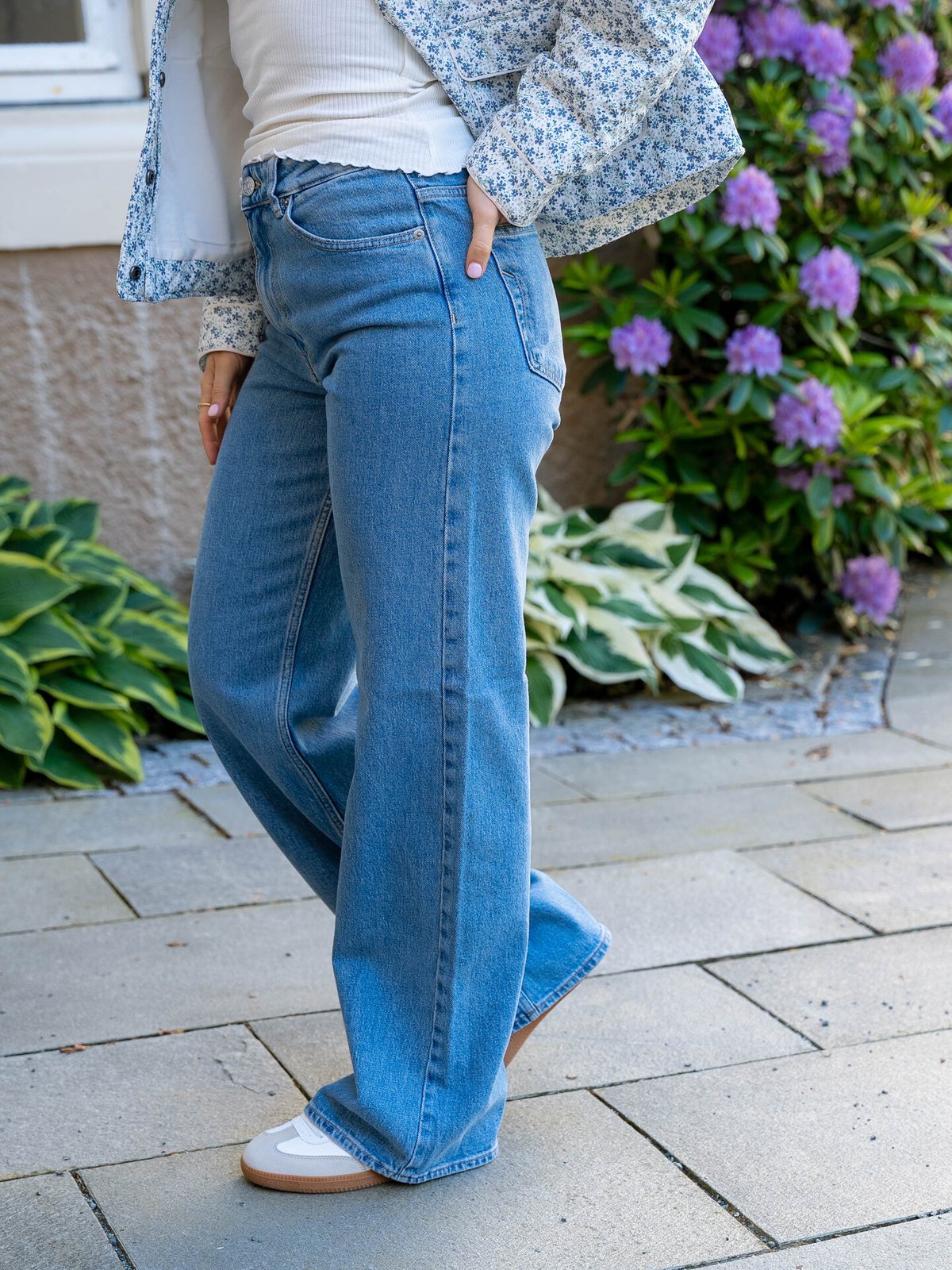Selected Femme Wide Bea Kori High Waist Jeans Light Blue Denim