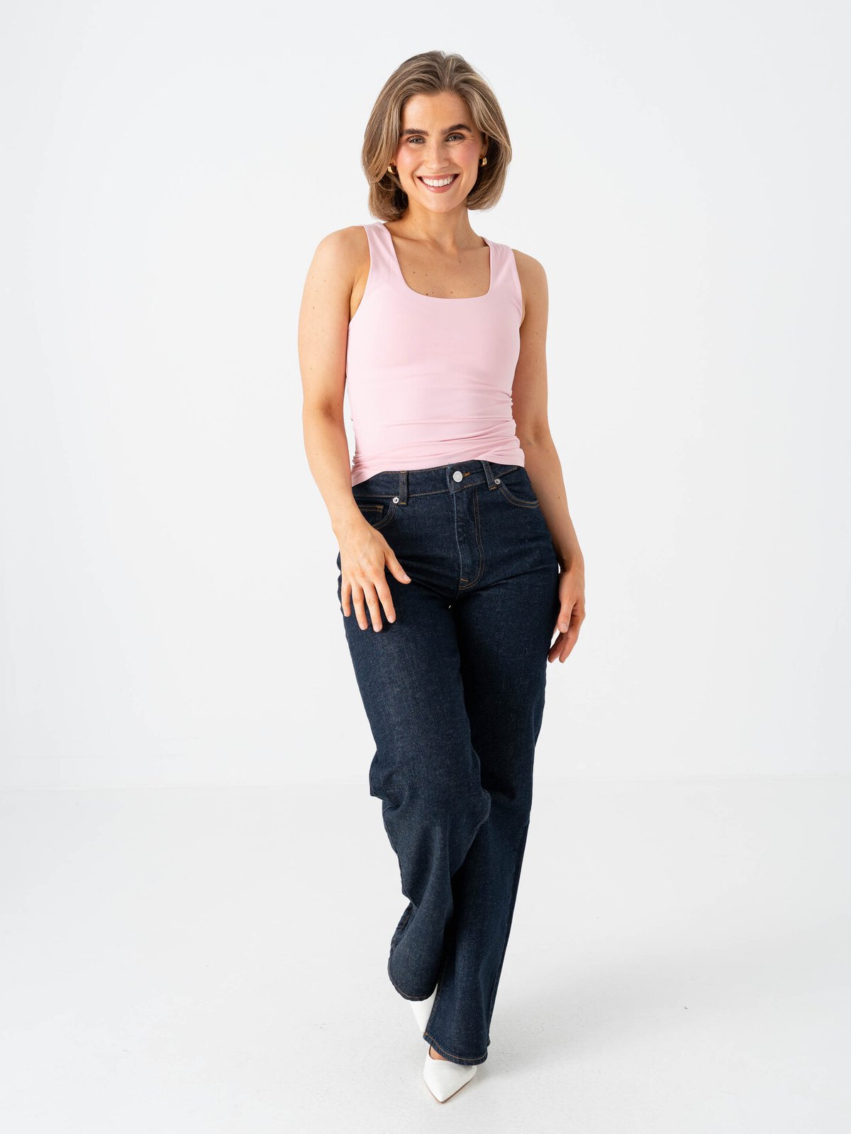 Selected Femme Wide Bea Kori High Waist Jeans Dark Blue Denim