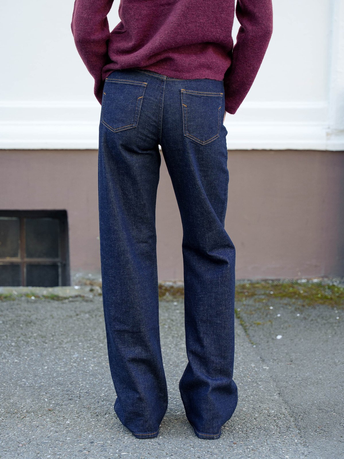 Selected Femme Wide Bea Kori High Waist Jeans Dark Blue Denim