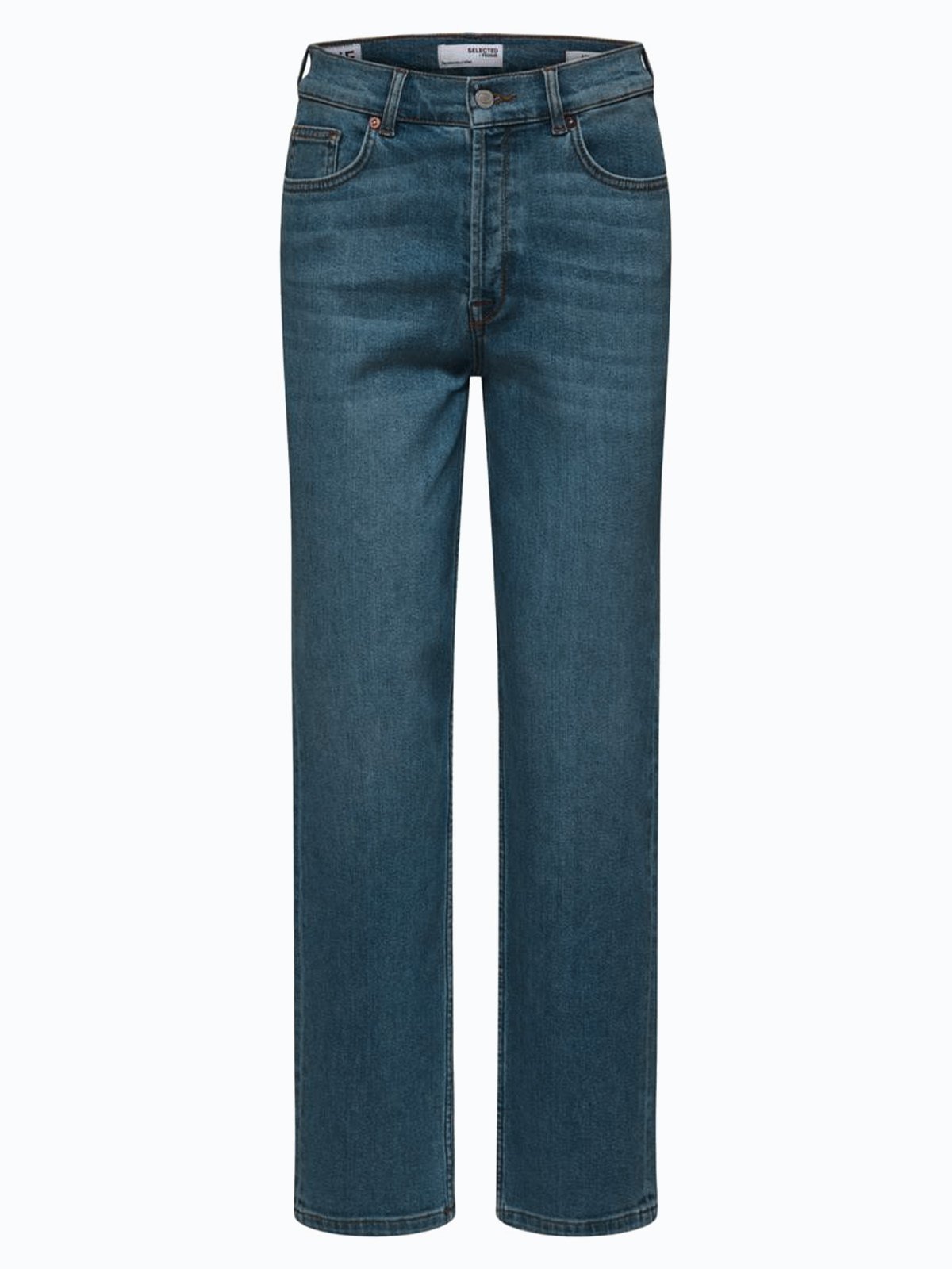 Selected Femme Marie High Waist Straight Blå denim