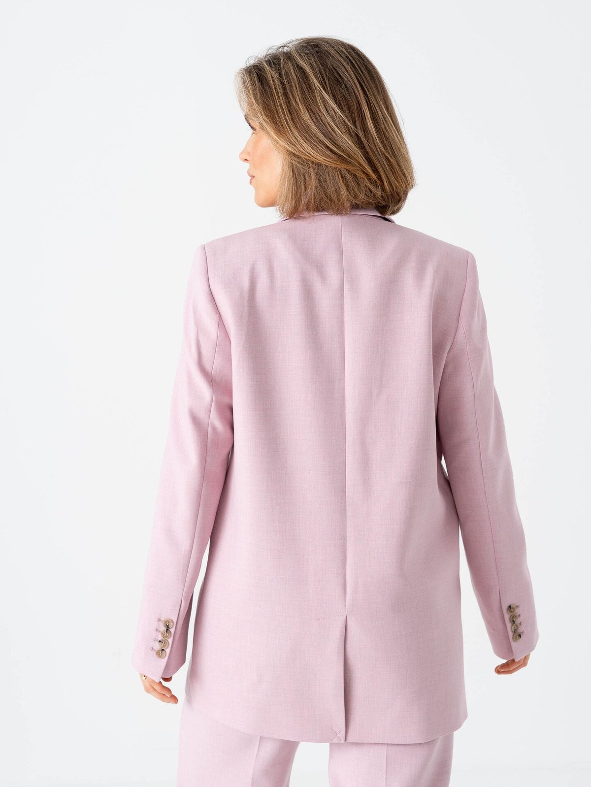 Selected Femme Rita Long Sleeve Relaxed Blazer Bleached Mauve Melange