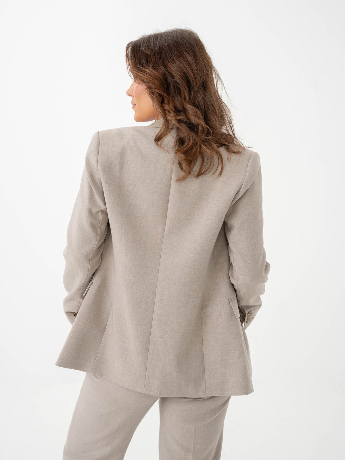 Selected Femme Rita Long Sleeve Classic Blazer Island Fossil Melange
