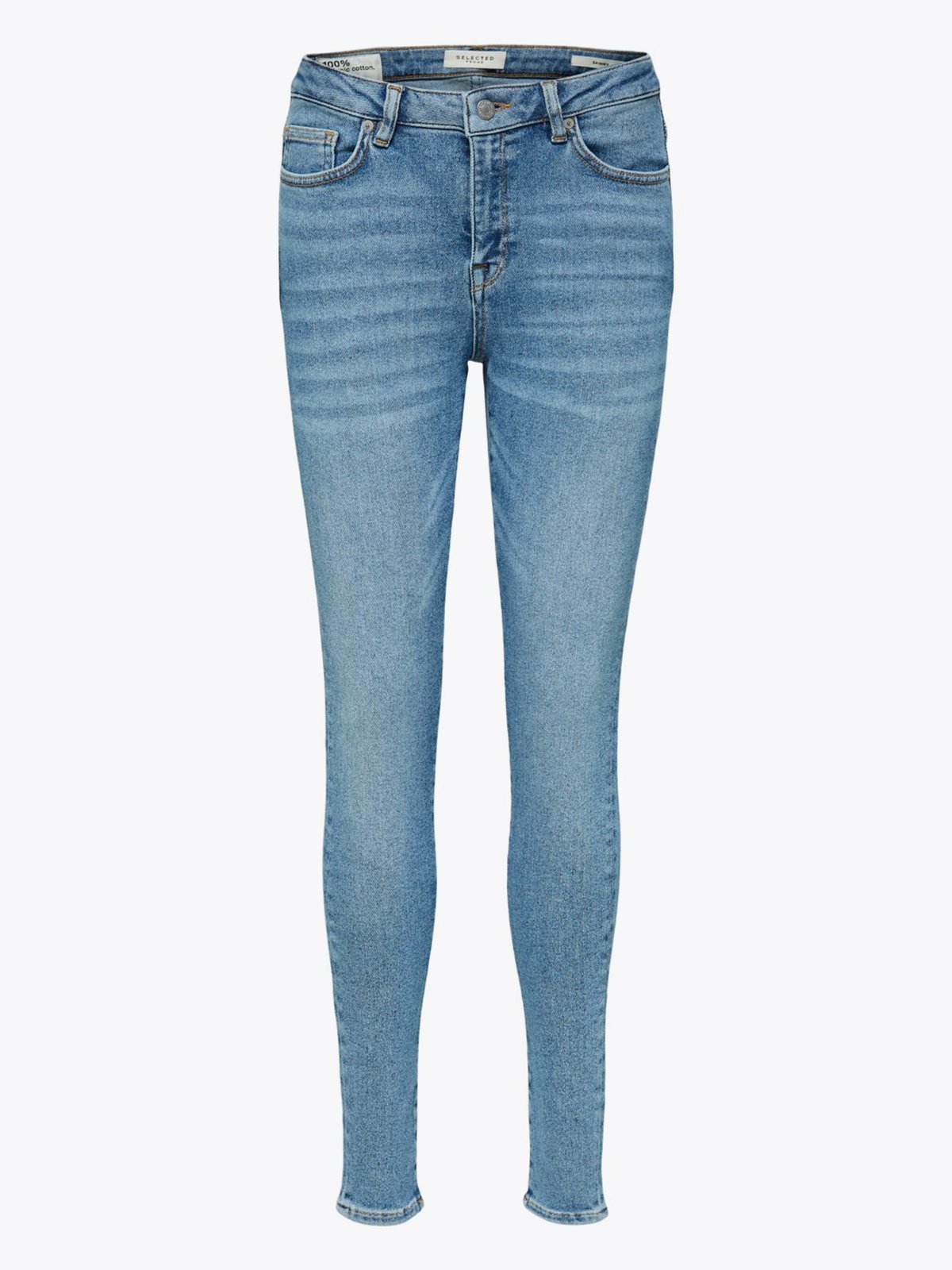 Selected Femme Sophia Mid Waist Skinny Medium Blue Denim