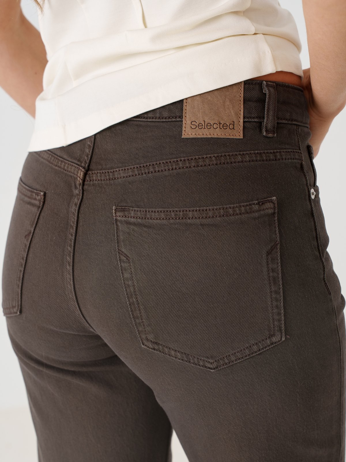 Selected Femme Wide Bea-Kori Colored High Waist Jeans Delicioso
