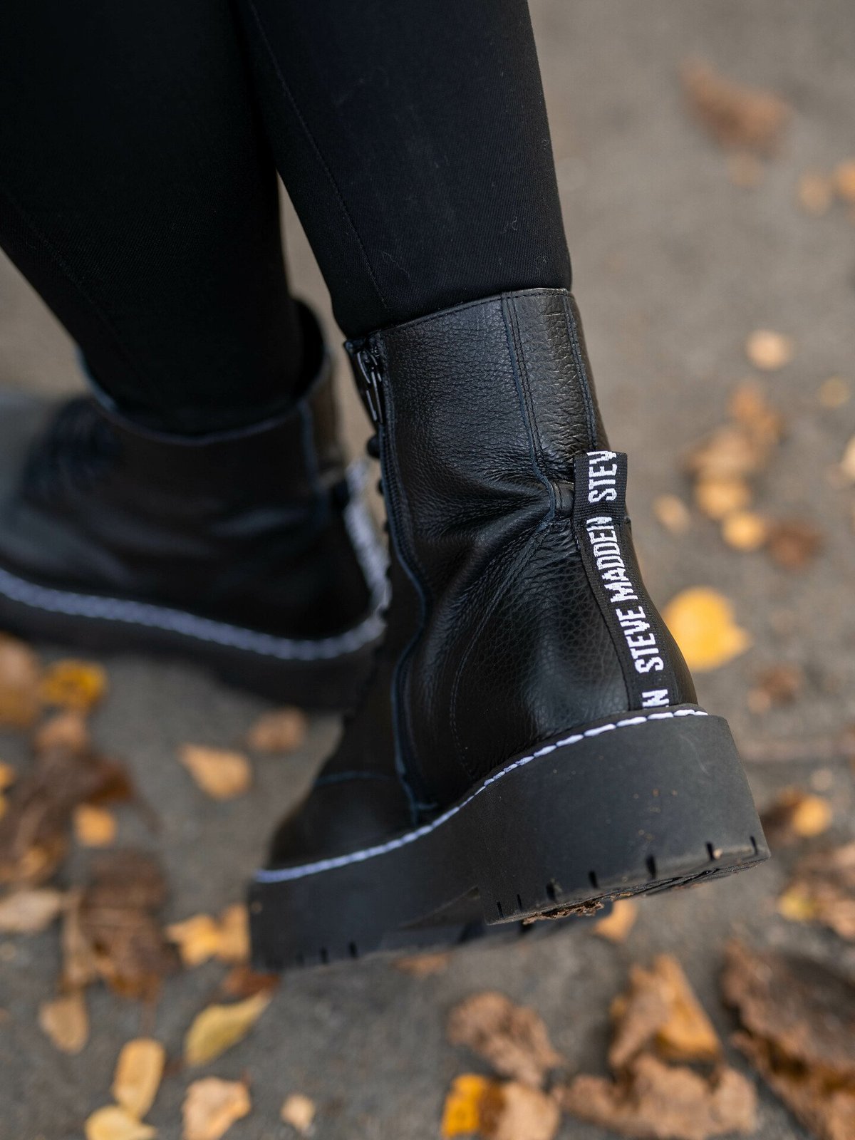 Steve Madden Skylar Black Leather