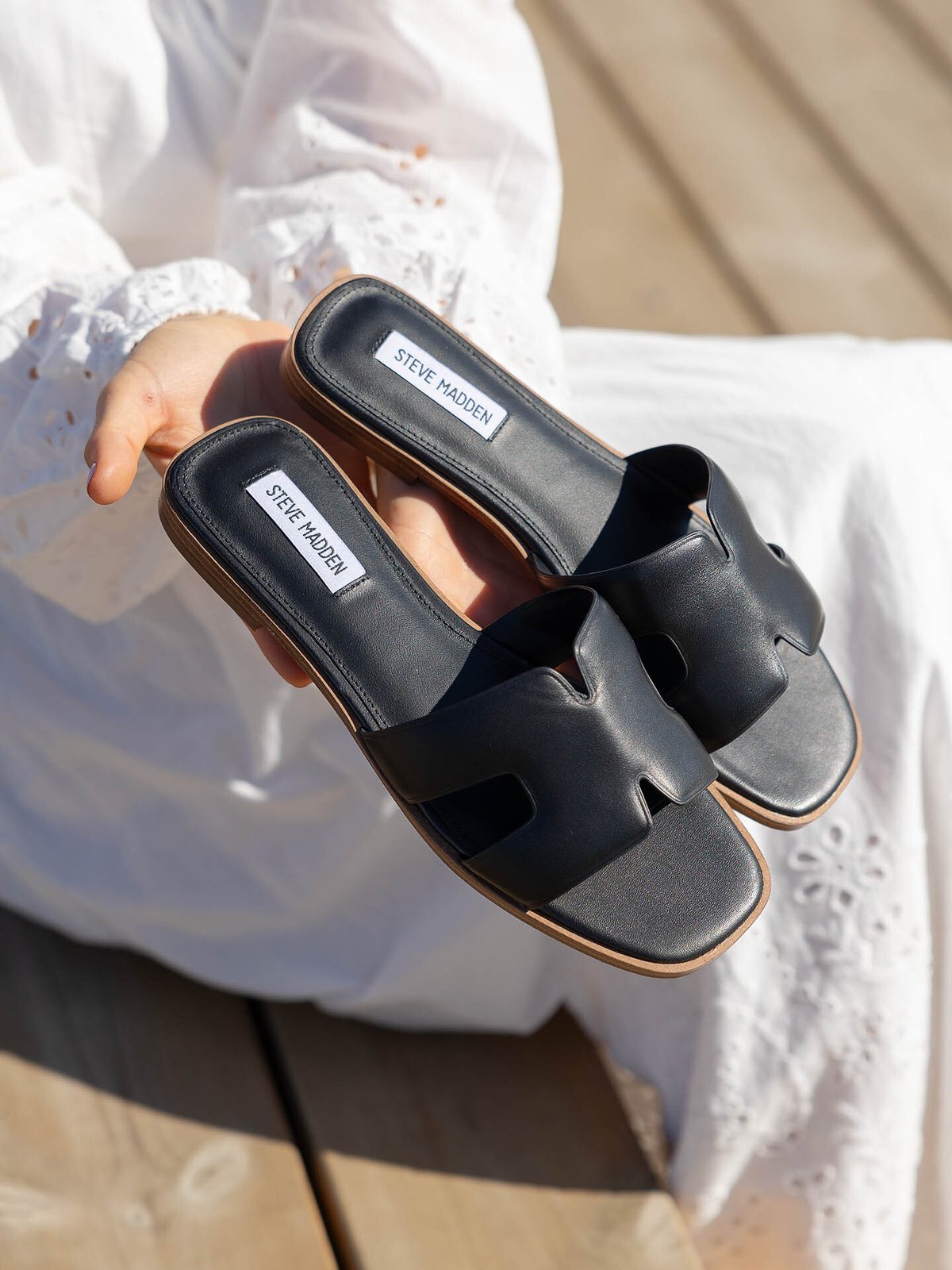 Steve Madden Heist Black Leather