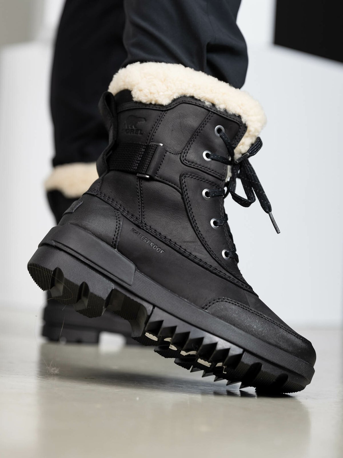 Sorel Torino II Parc Boot Black, Sea Salt