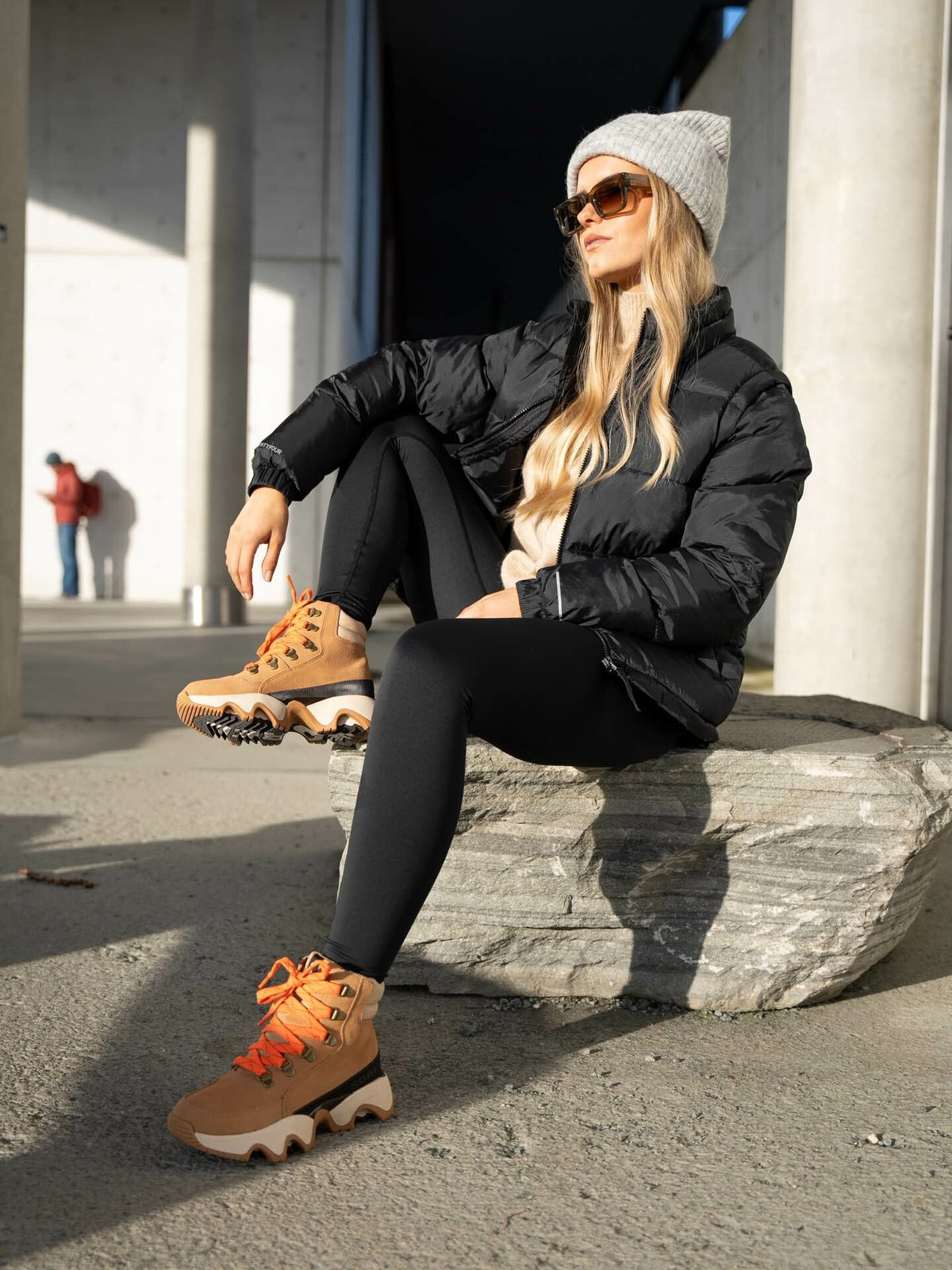 Sorel Kinetic Impact Conquest Sneaker Boot Tawny Buff