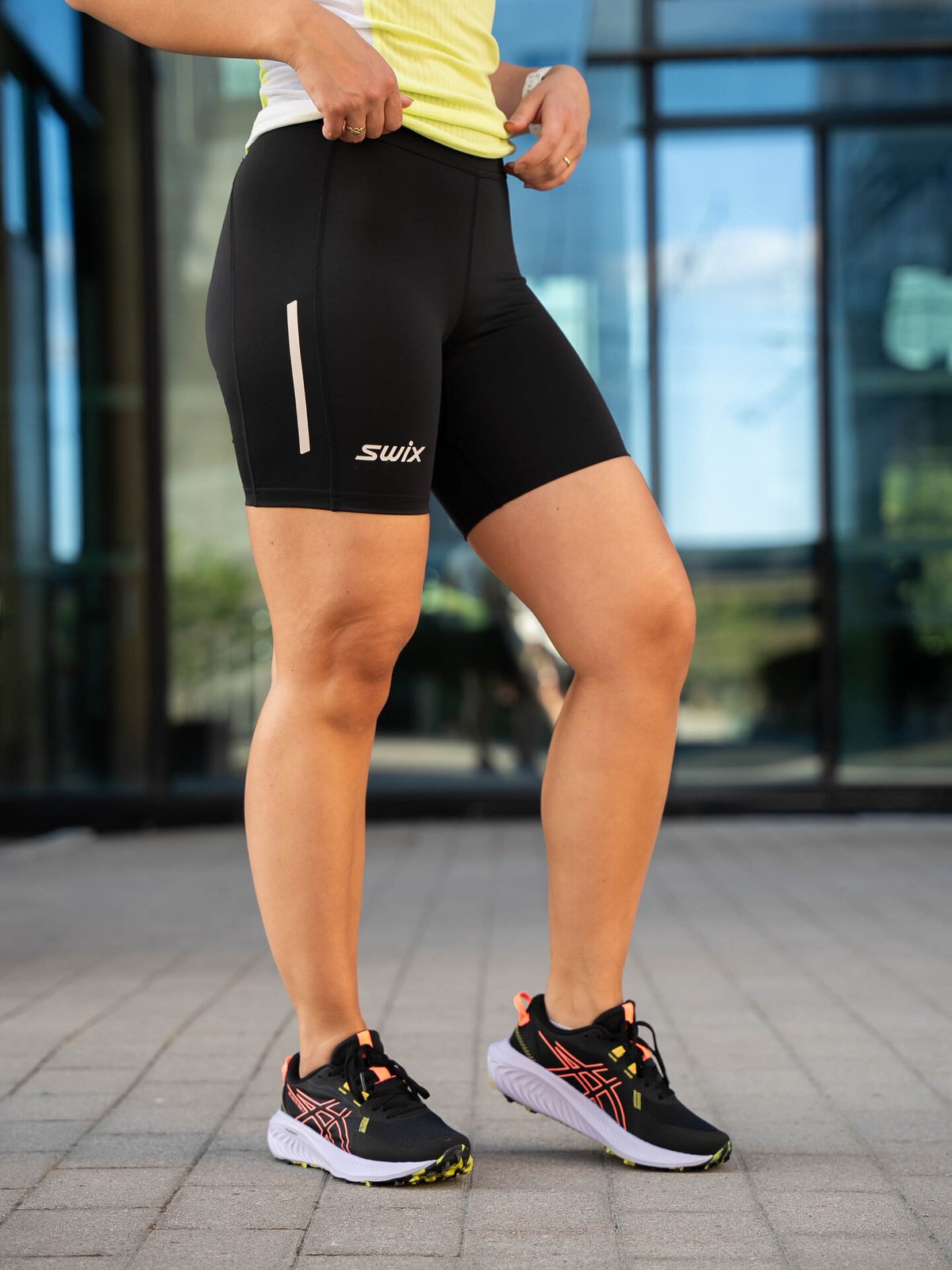 Swix Pace High Waist Half Tights Black