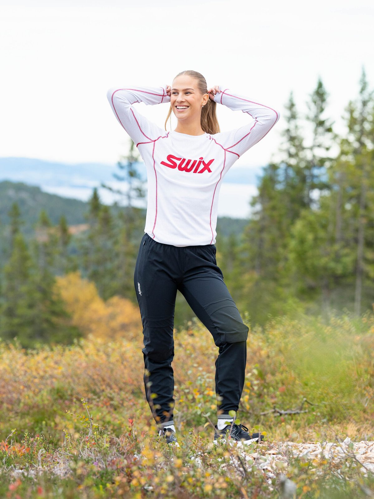 Swix RaceX Classic Long Sleeve Bright White/Swix Red