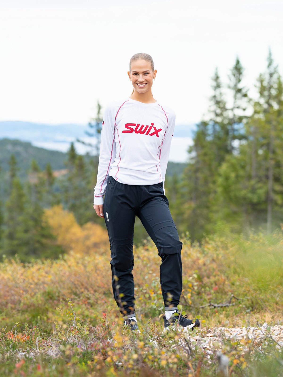 Swix RaceX Classic Long Sleeve Bright White/Swix Red