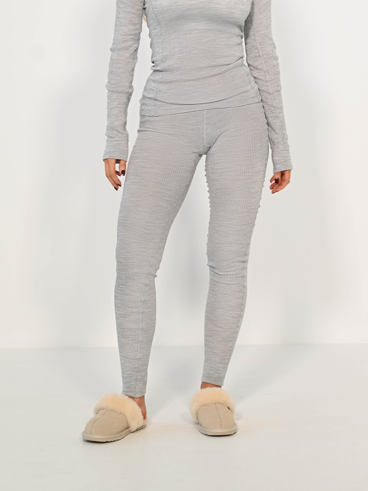 Swix RaceX Merino Pants Light Grey Melange / Swix Red