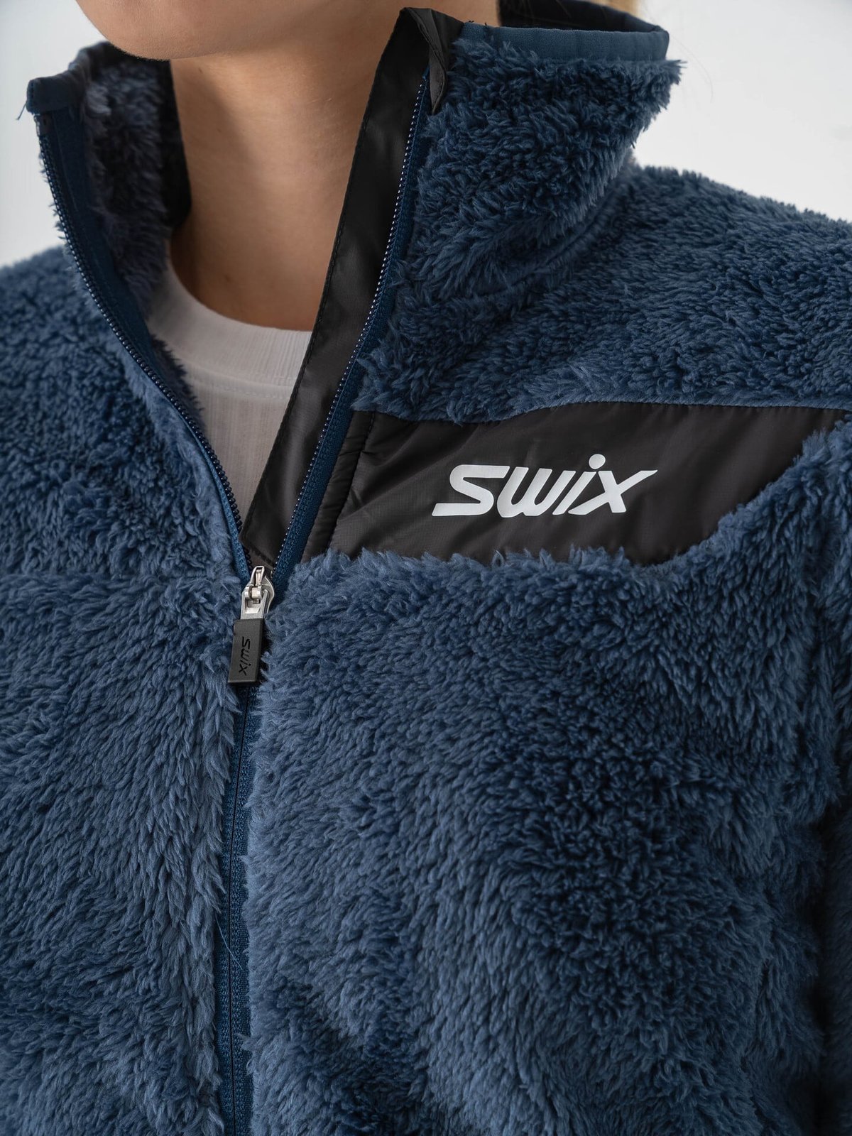 Swix Infinity Pile Midlayer Full-Zip Lake Blue