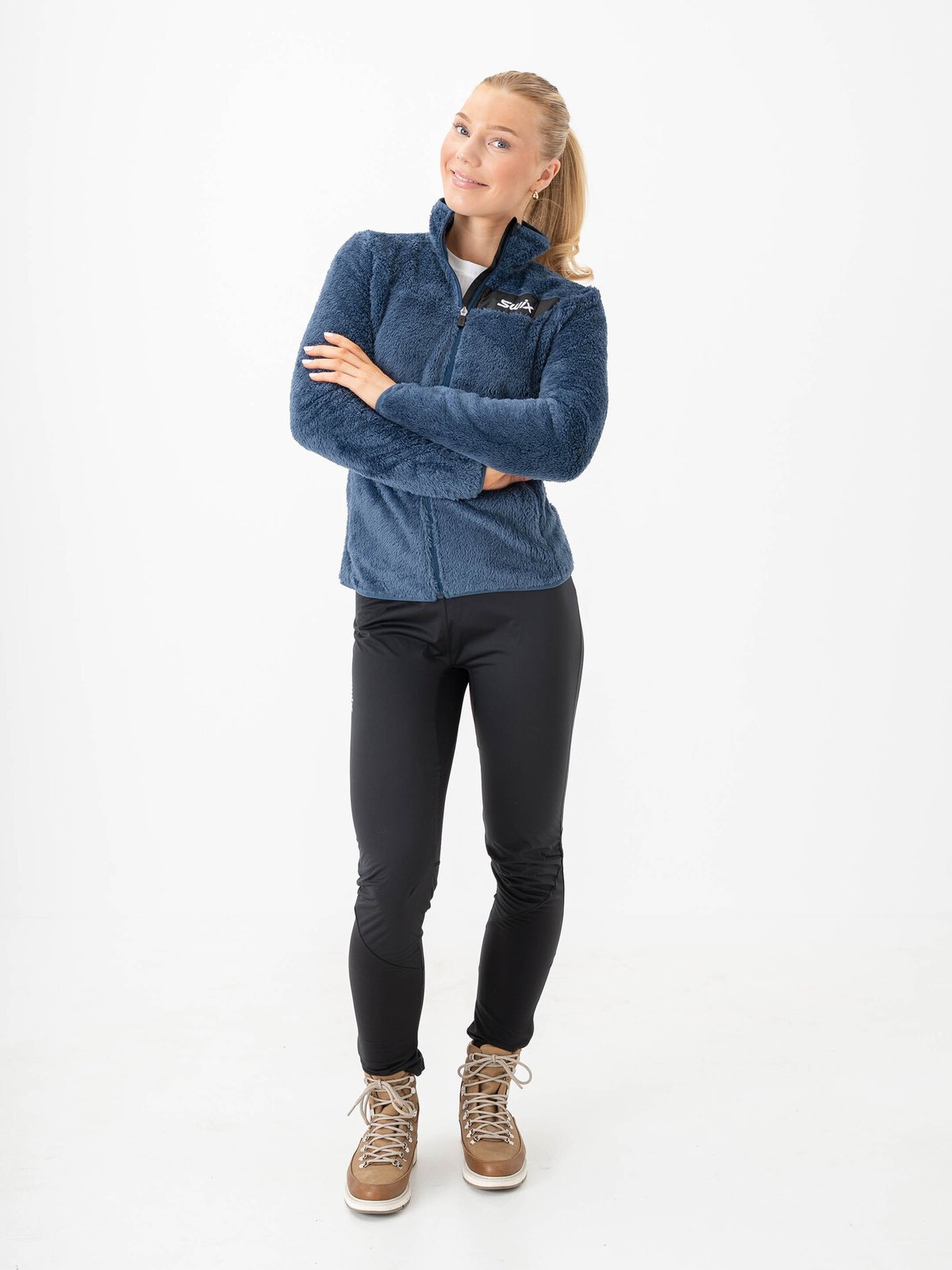 Swix Infinity Pile Midlayer Full-Zip Lake Blue