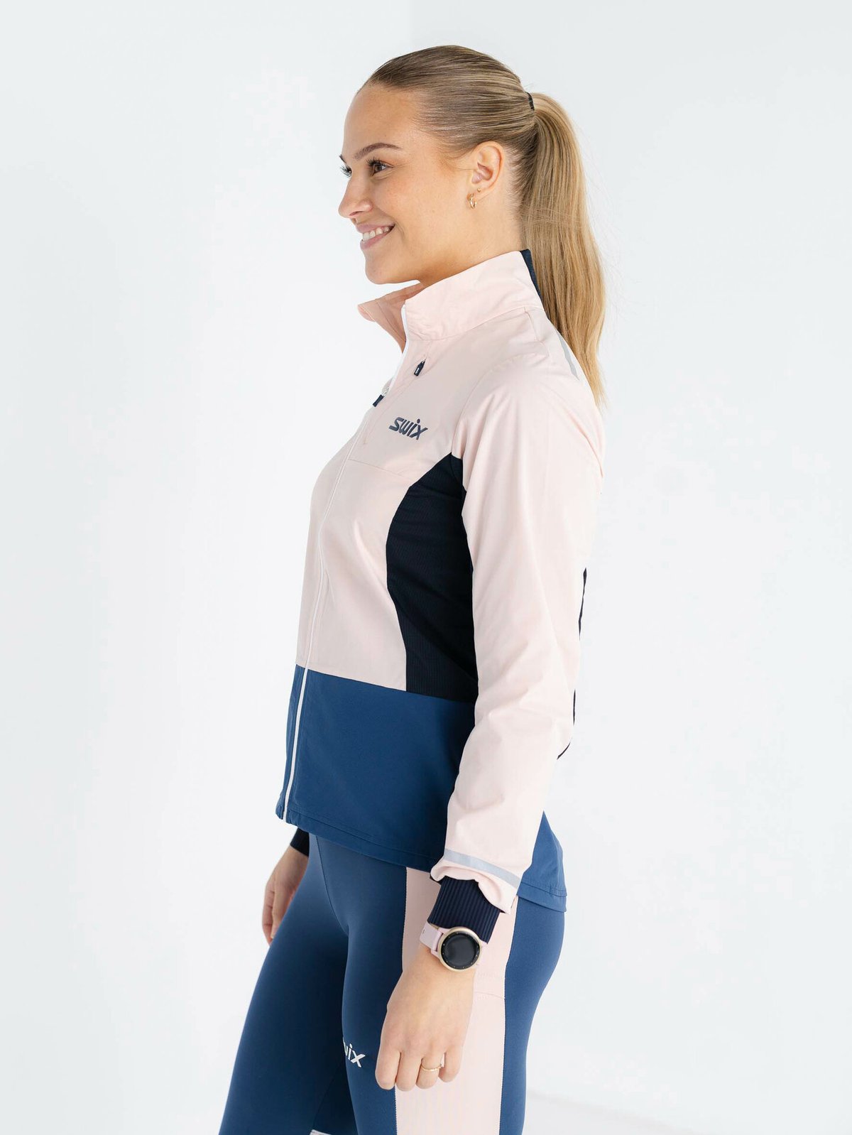 Swix Motion Premium Jacket Peach whip/Lake blue