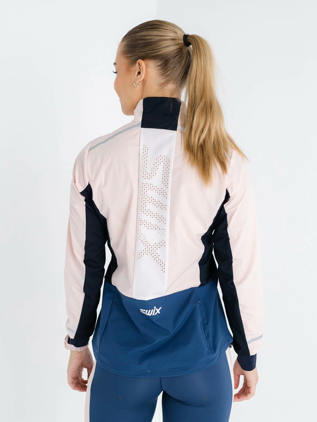 Swix Motion Premium Jacket Peach whip/Lake blue