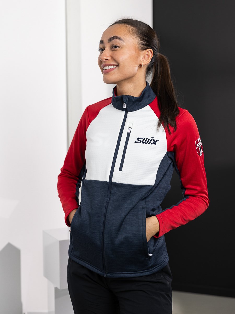 Swix Infinity Midlayer Jacket Dark navy/ Swix red